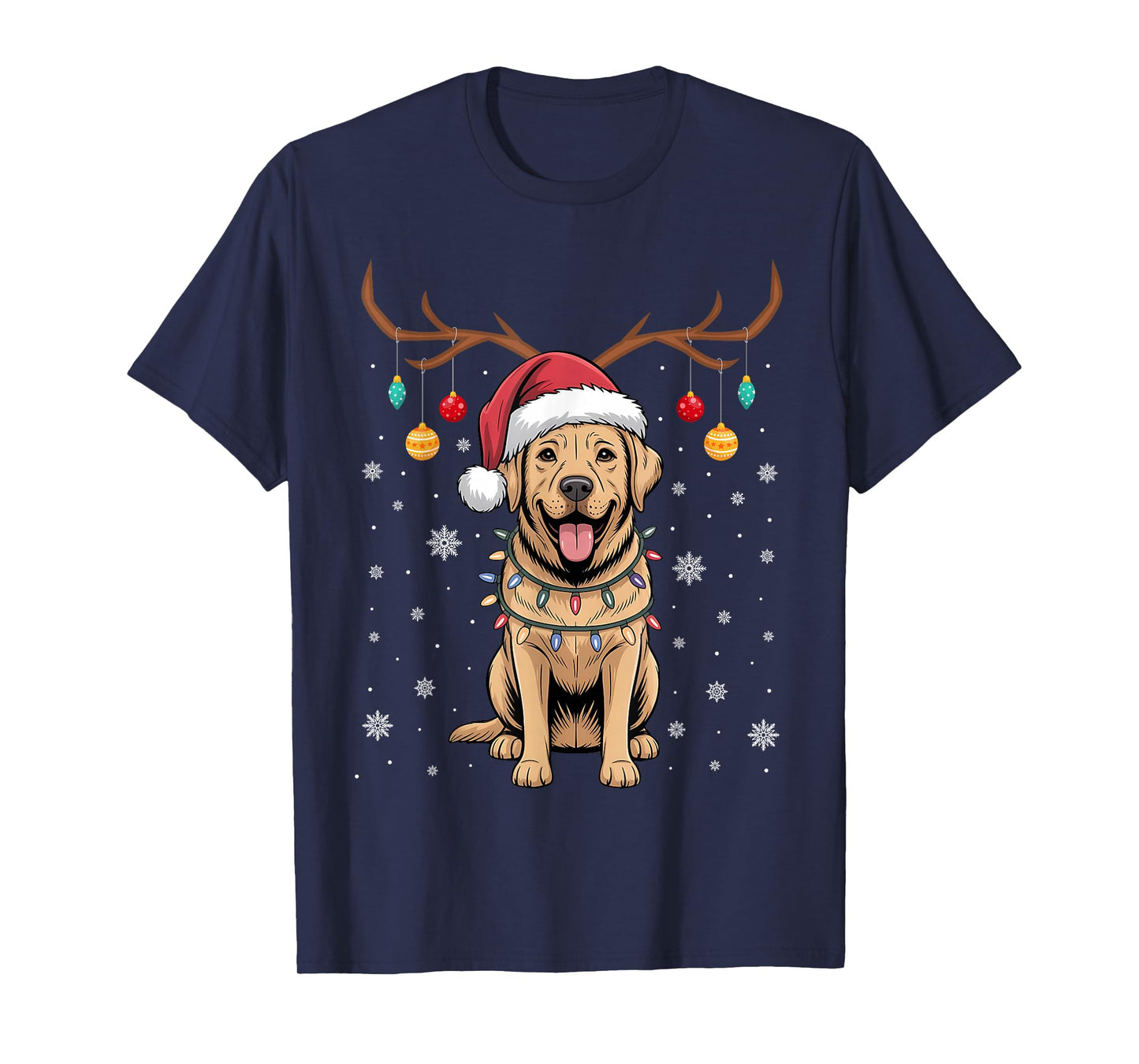 Labrador Dog Christmas Socks Funny Xmas Pajama Dog Lovers T-Shirt