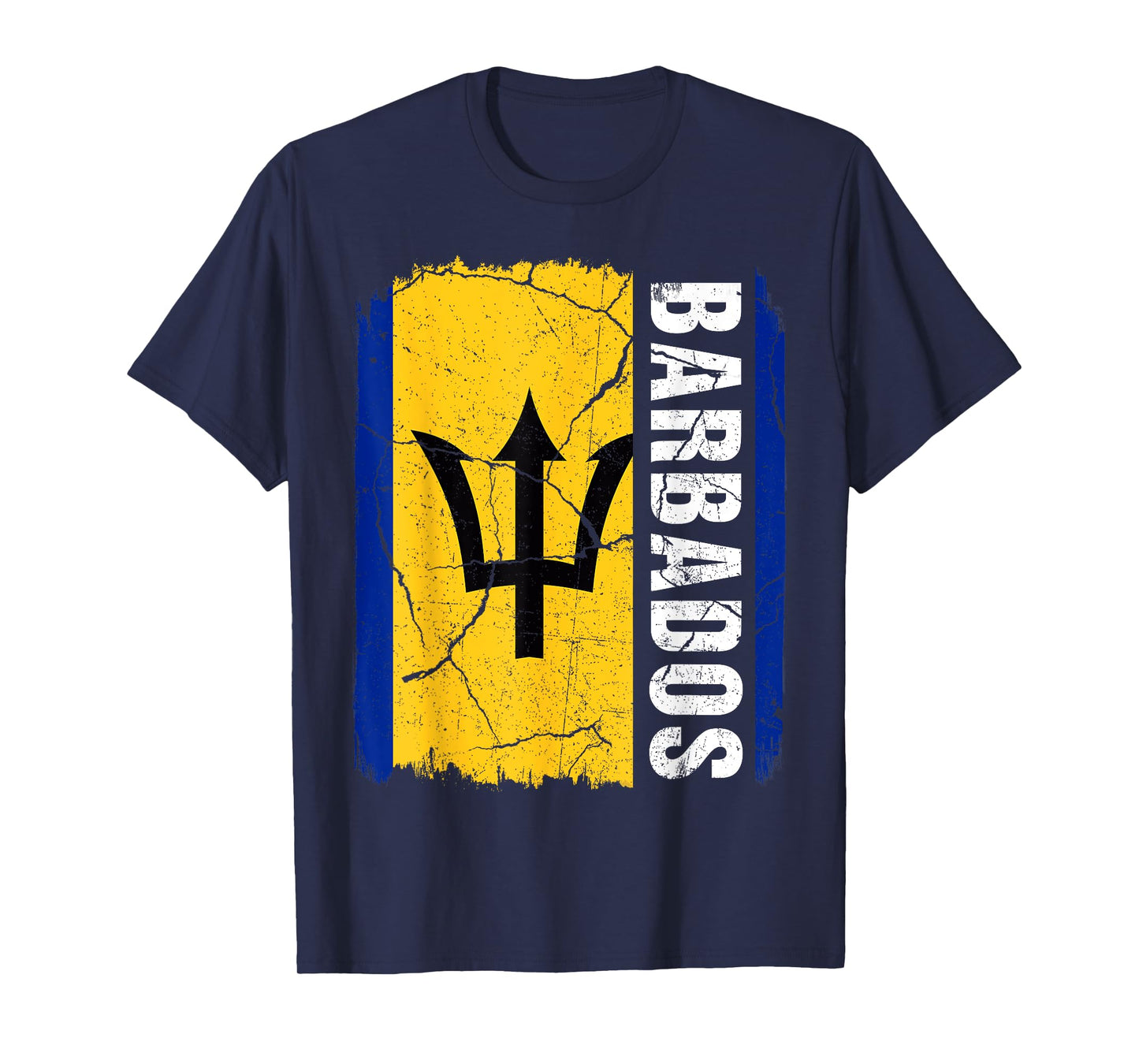 Vintage Barbadian Flag Barbados Pride Roots Heritage T-Shirt