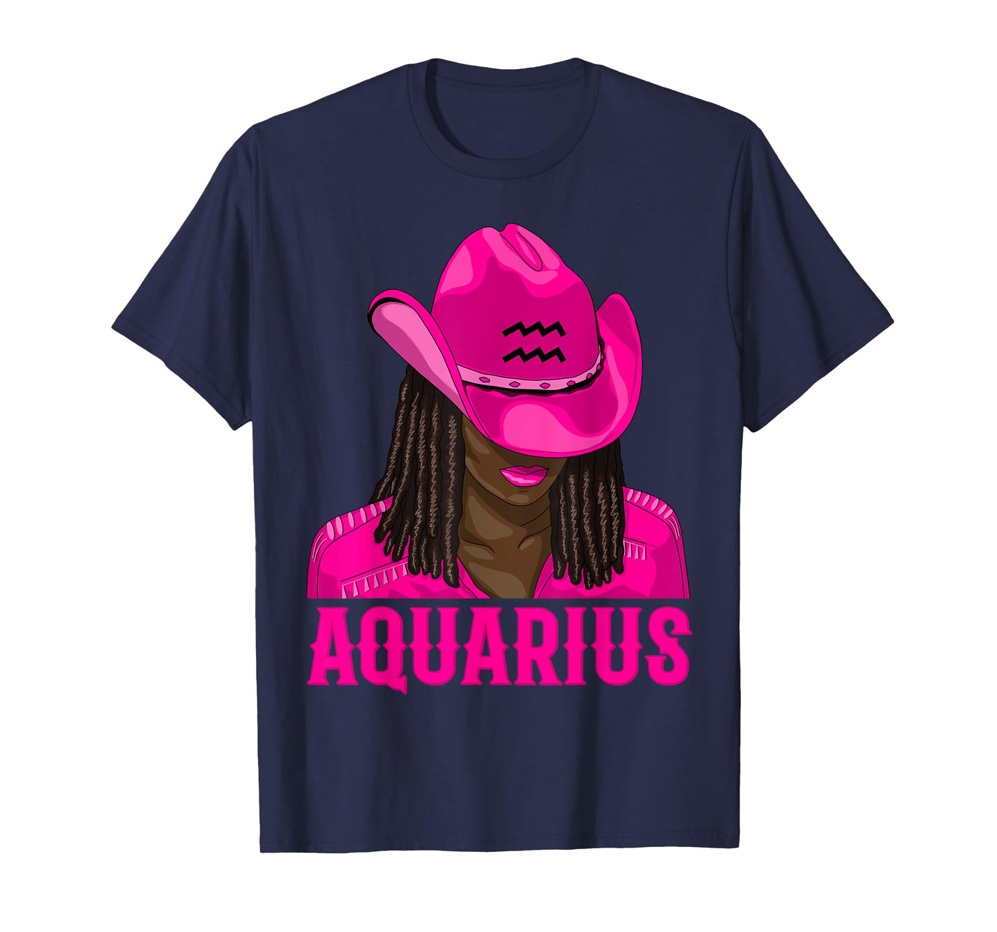 Aquarius Western Cowgirl African American Black Women T-Shirt
