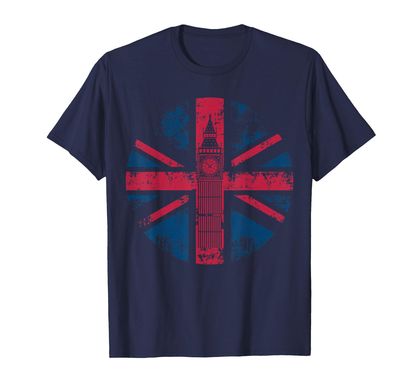 London Big Ben Union Jack Vintage UK Flag British Gift T-Shirt