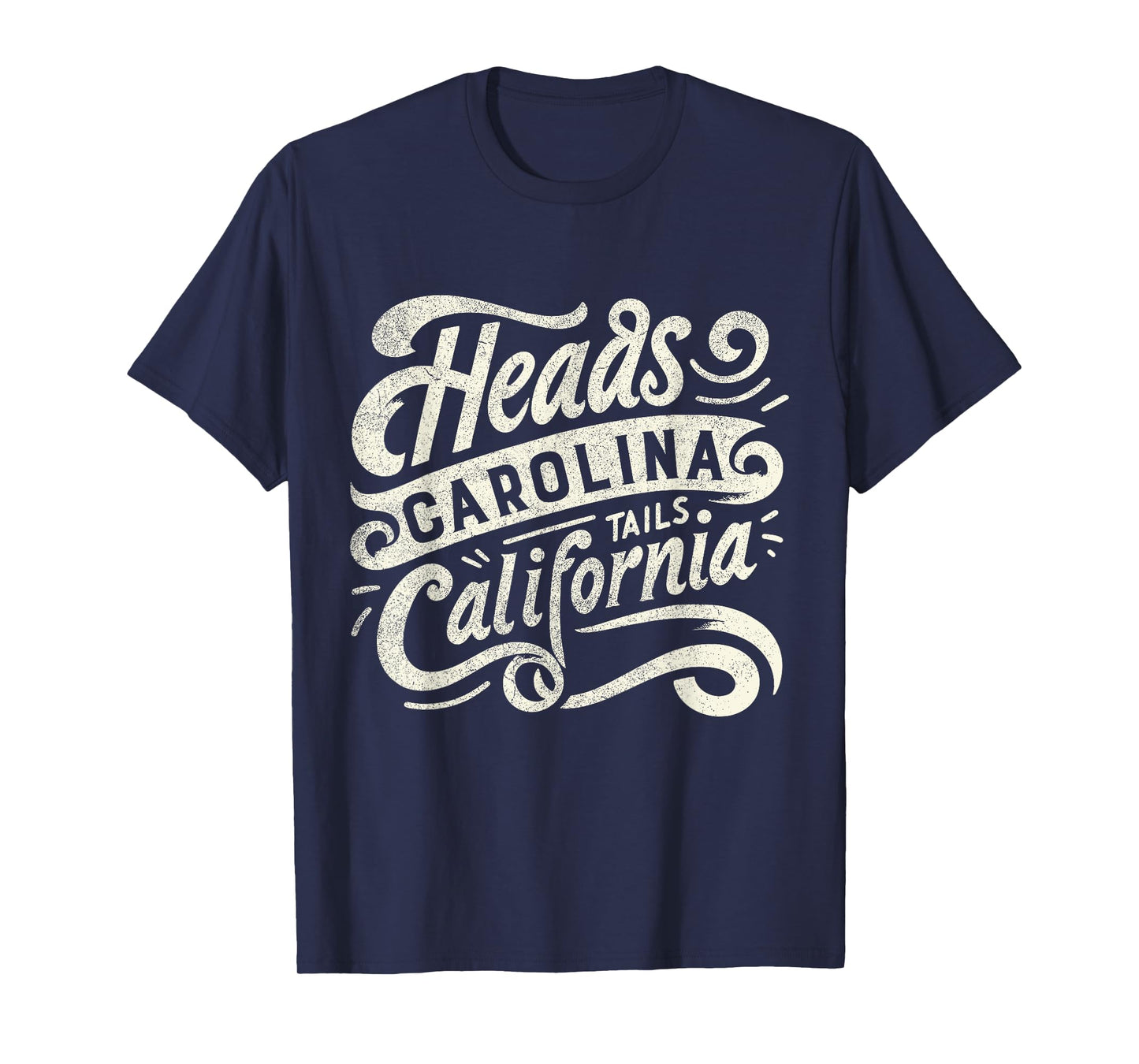 Heads Carolina Tail California Retro Vintage Country Music T-Shirt