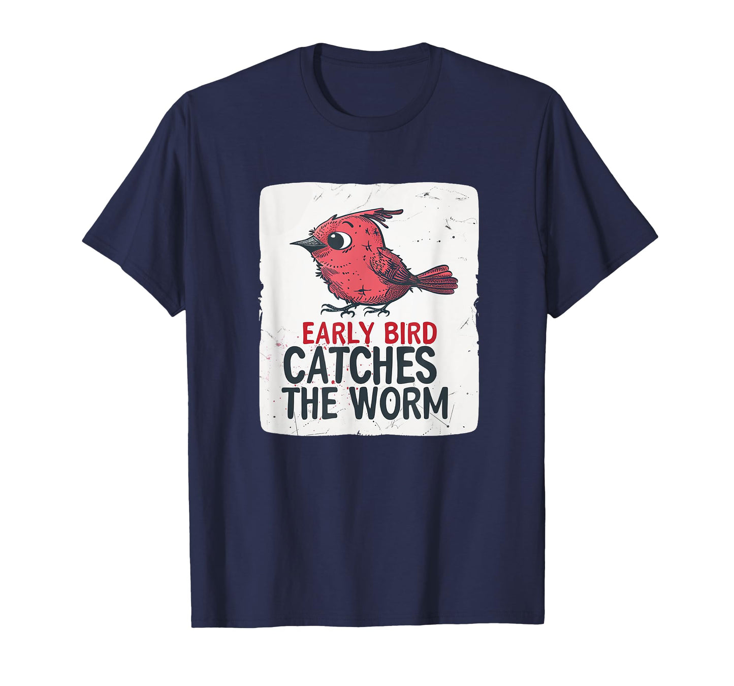 Funny Red Early Bird Costume for Worm Idiom Speech Lovers T-Shirt