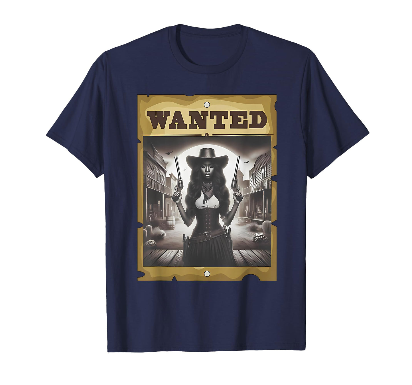 Black African American Cowgirl Western Country Texas Rodeo T-Shirt