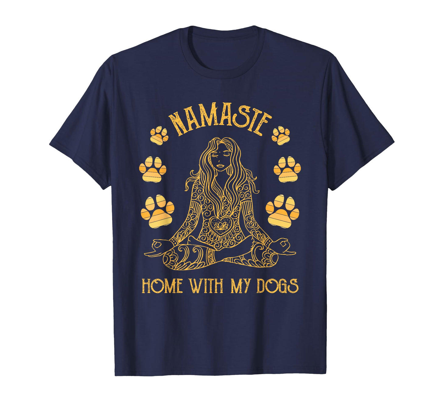 Namaste Home with My Dog Funny Yoga T-Shirt