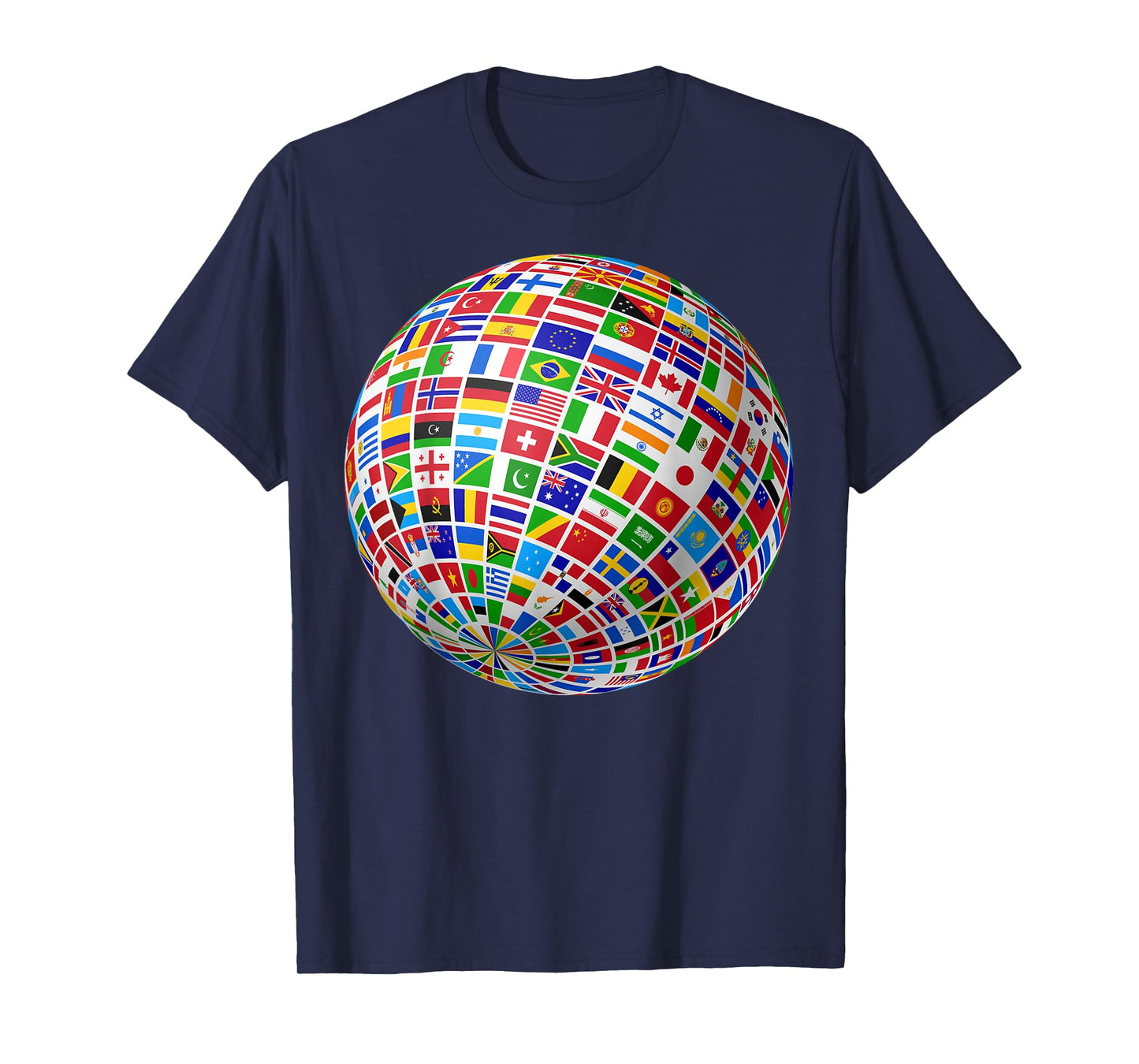 International World Flags T-shirt Flags World Map Tshirt T-Shirt