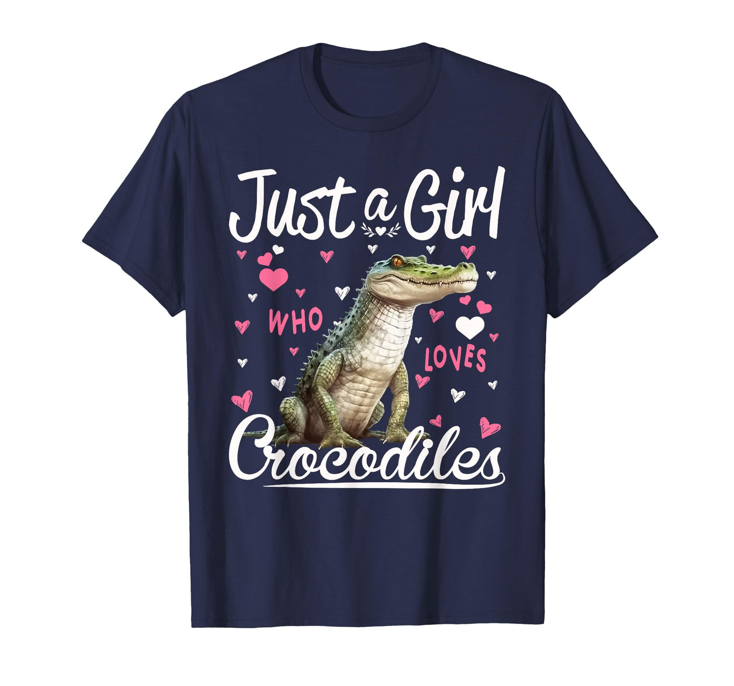 Crocodile Girl Women Funny Just A Girl Who Loves Crocodiles T-Shirt