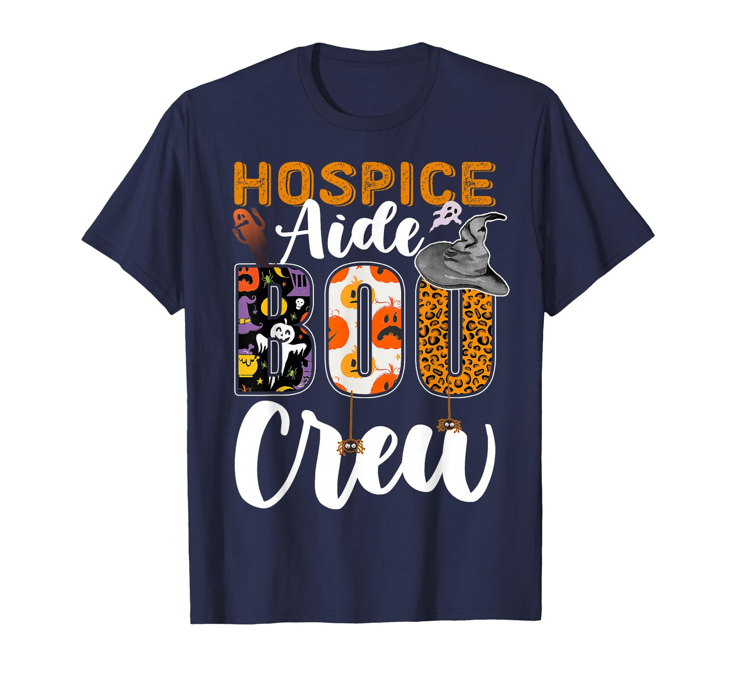 Hospice Aide Boo Crew Halloween Match Hospice CNA T-Shirt