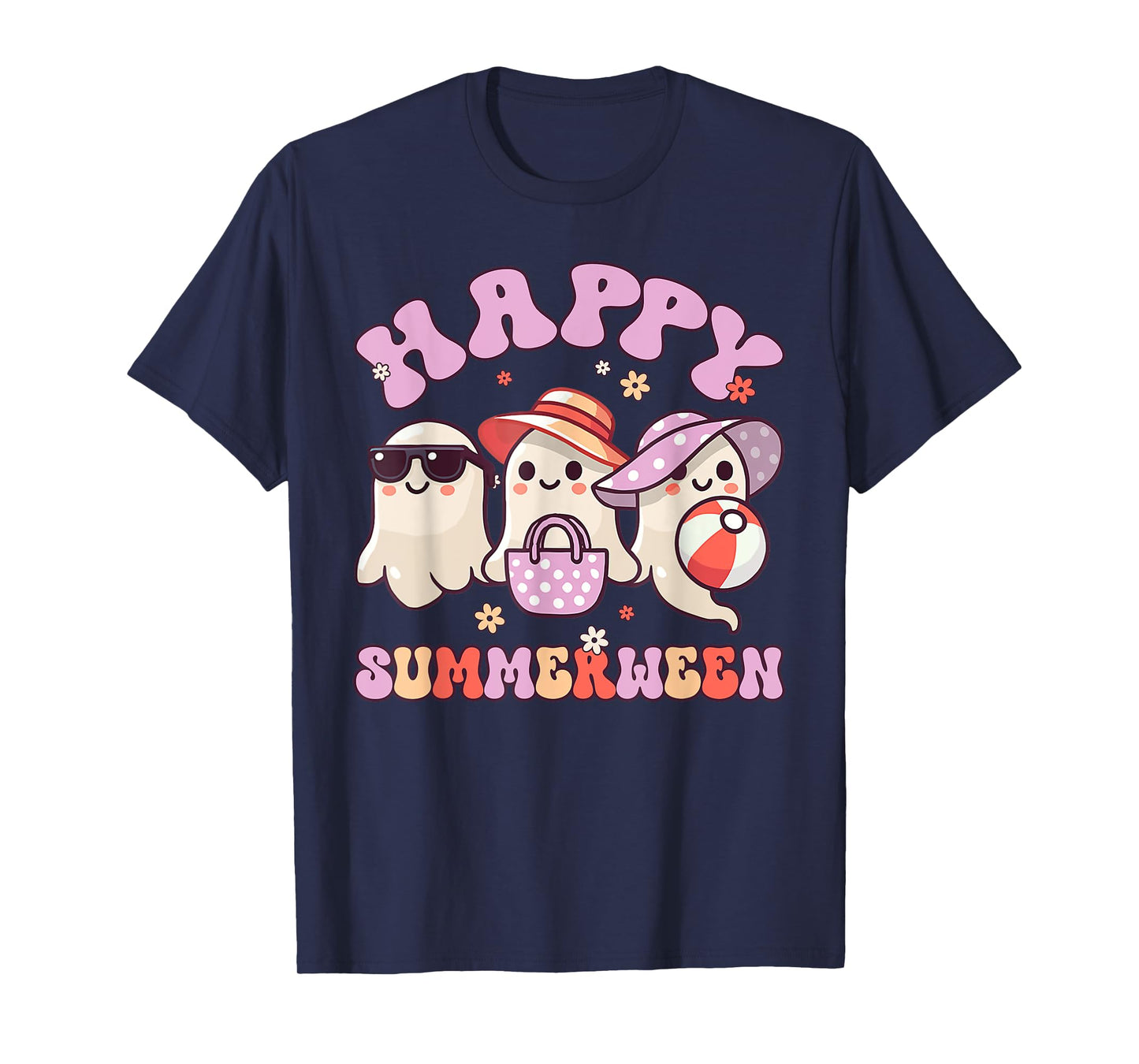 Happy Summerween Summer Halloween Ghost Boo T-Shirt