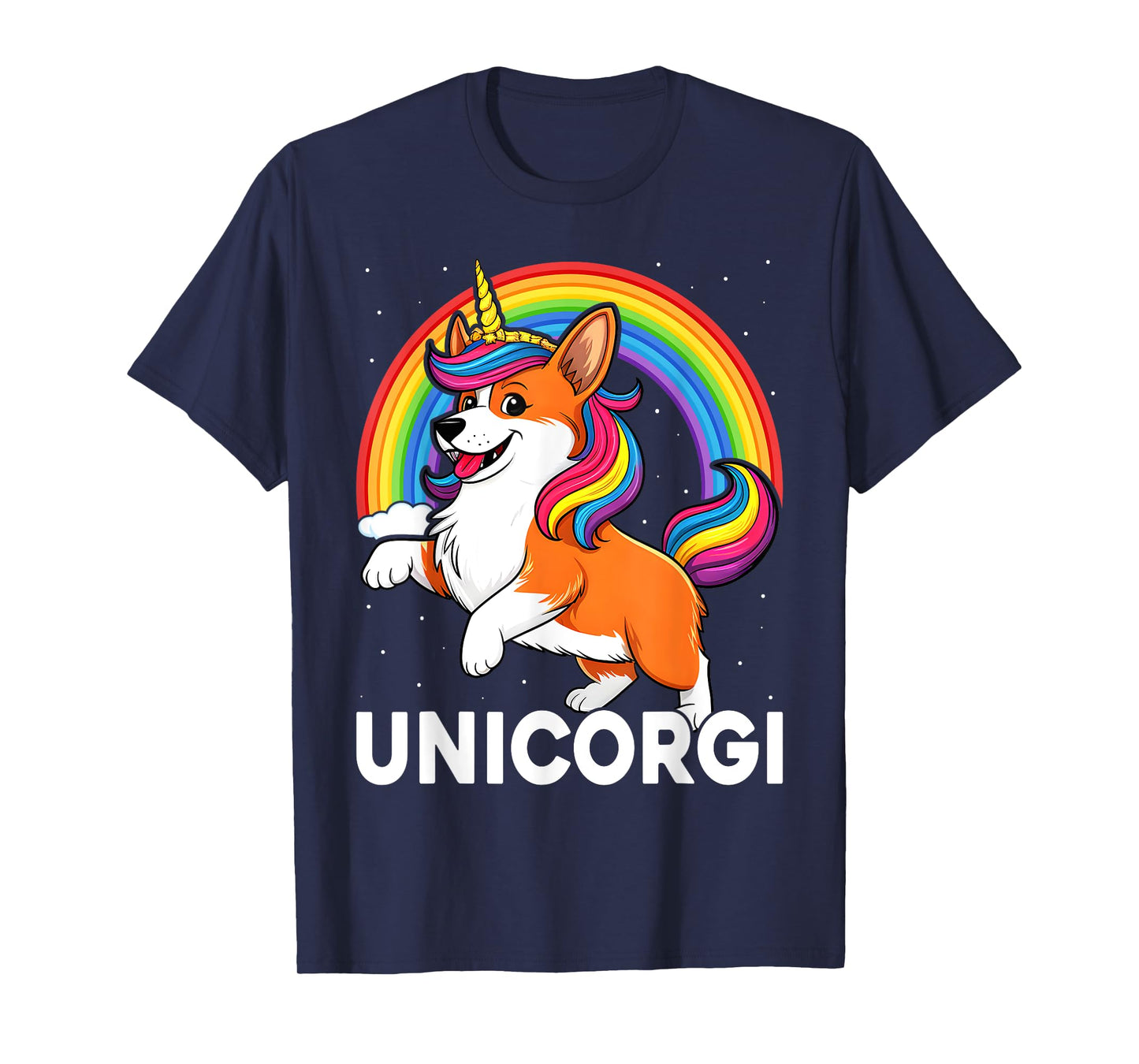 Funny Welsh Corgi Unicorn Unicorgi Cute Halloween Costume T-Shirt