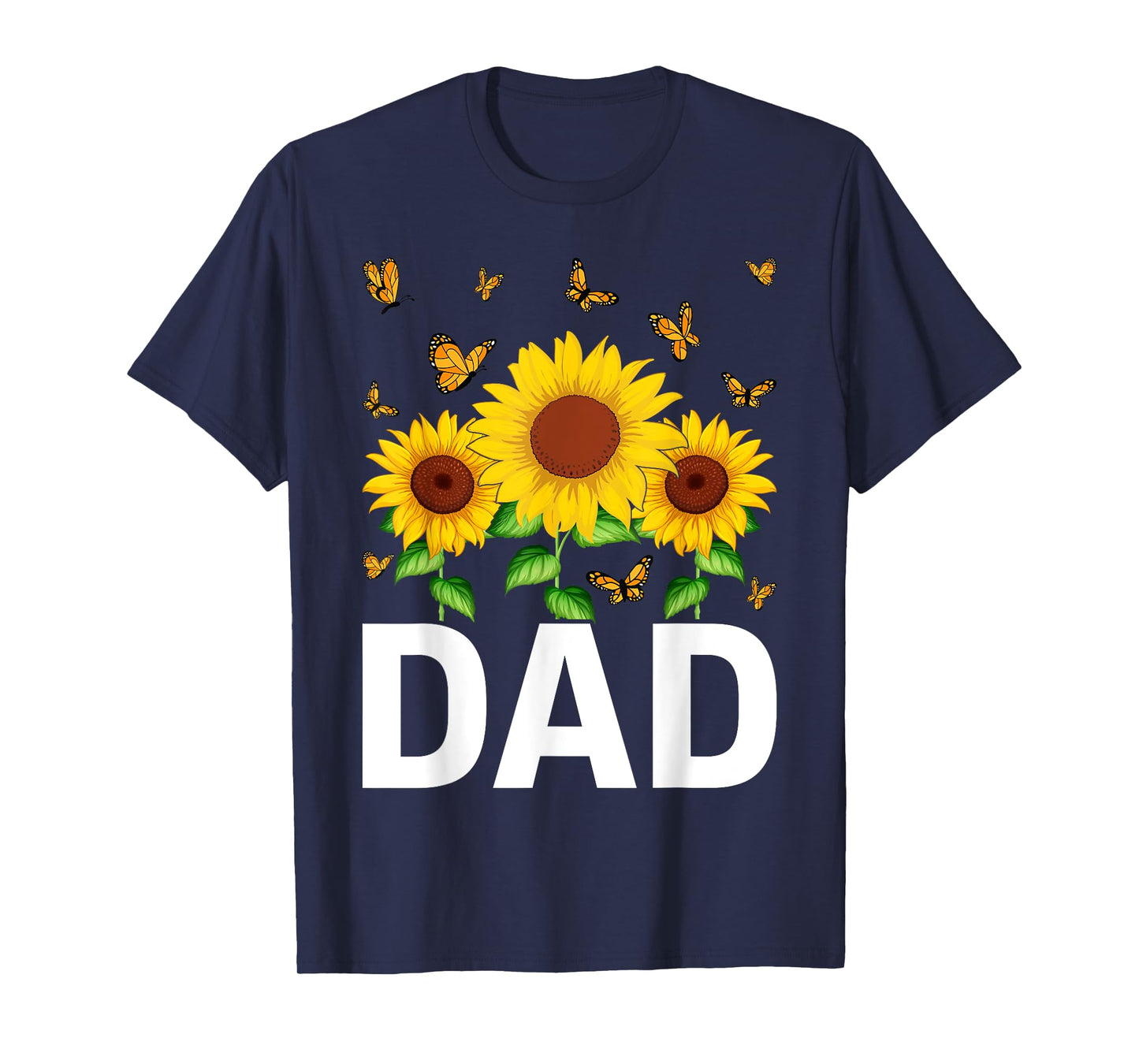 Summer Vintage Yellow Sunflower Graphic Sunflower Dad T-Shirt