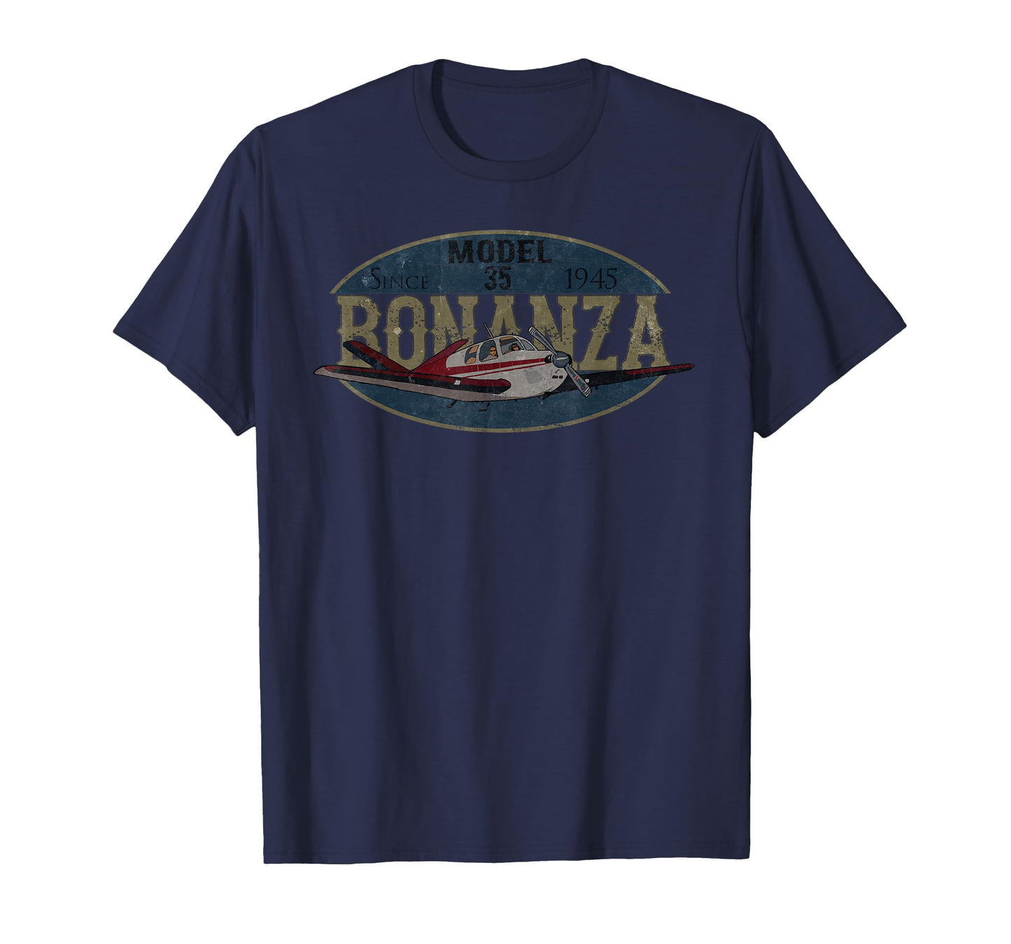 Model 35 Bonanza Since 1945 Retro Vintage Airplane T-shirt T-Shirt