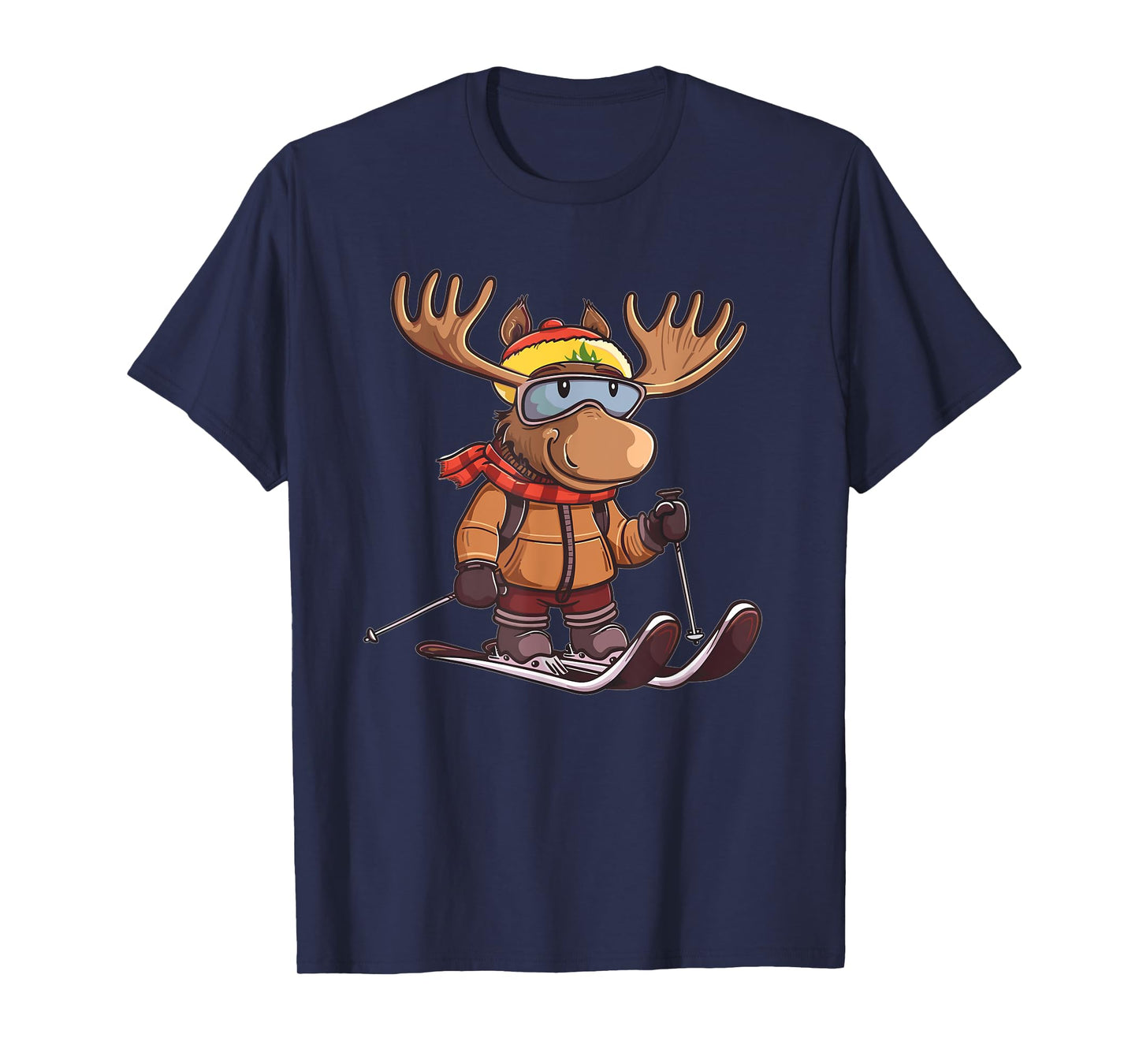 Cute Skiing Moose T-Shirt