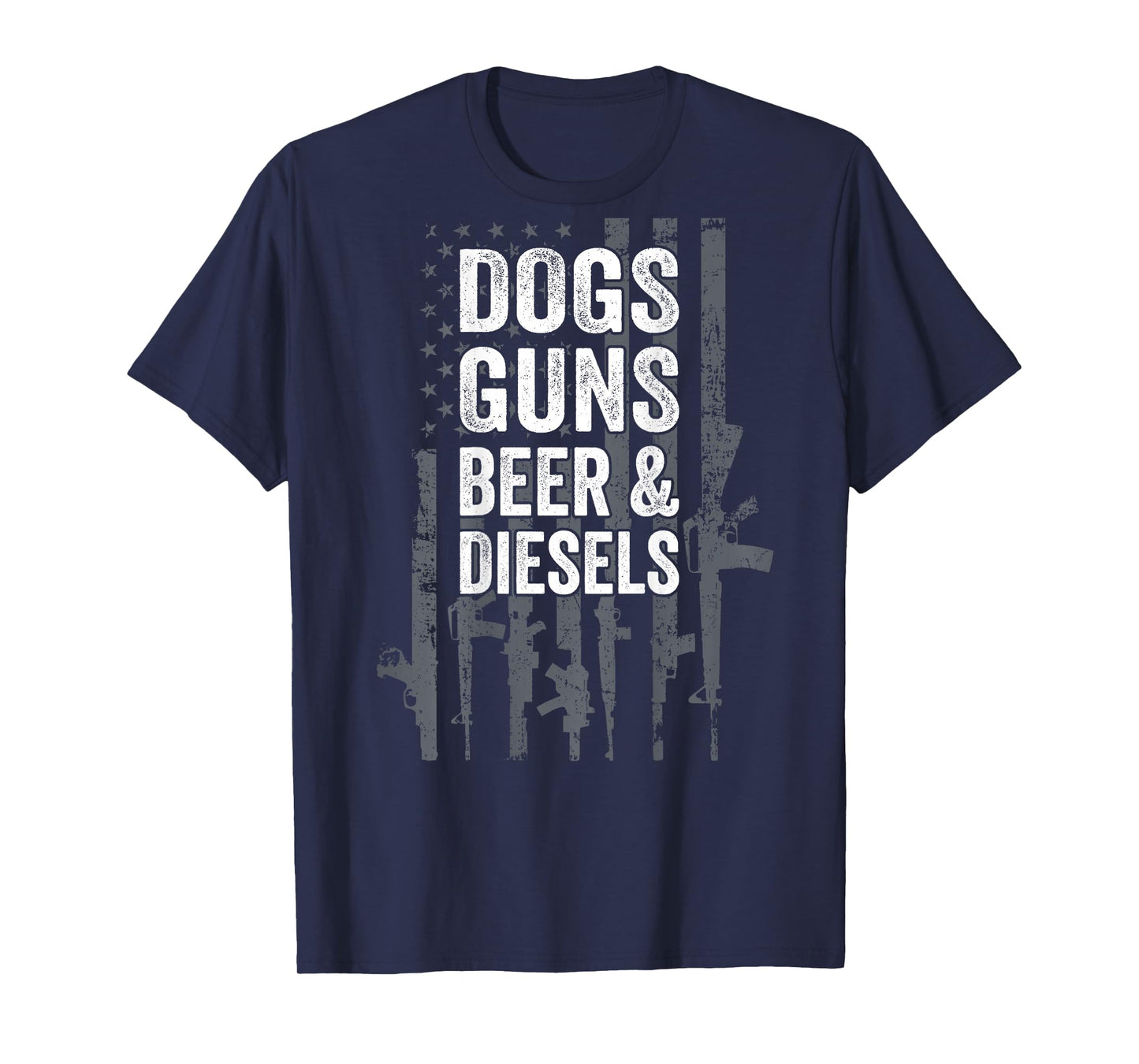 DOGS GUNS BEER & DIESELS - Diesel Truck Mechanic - ON BACK T-Shirt