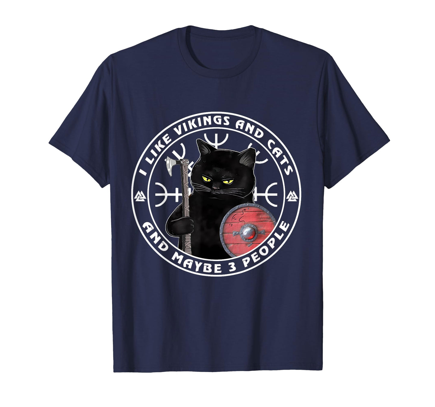 I Like Vikings And Cats And Maybe 3 People, Vikings Kitten T-Shirt
