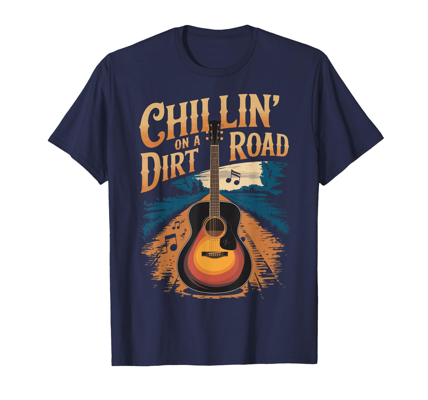 Western Cowboy Chillin On A Dirt Road Country Music T-Shirt