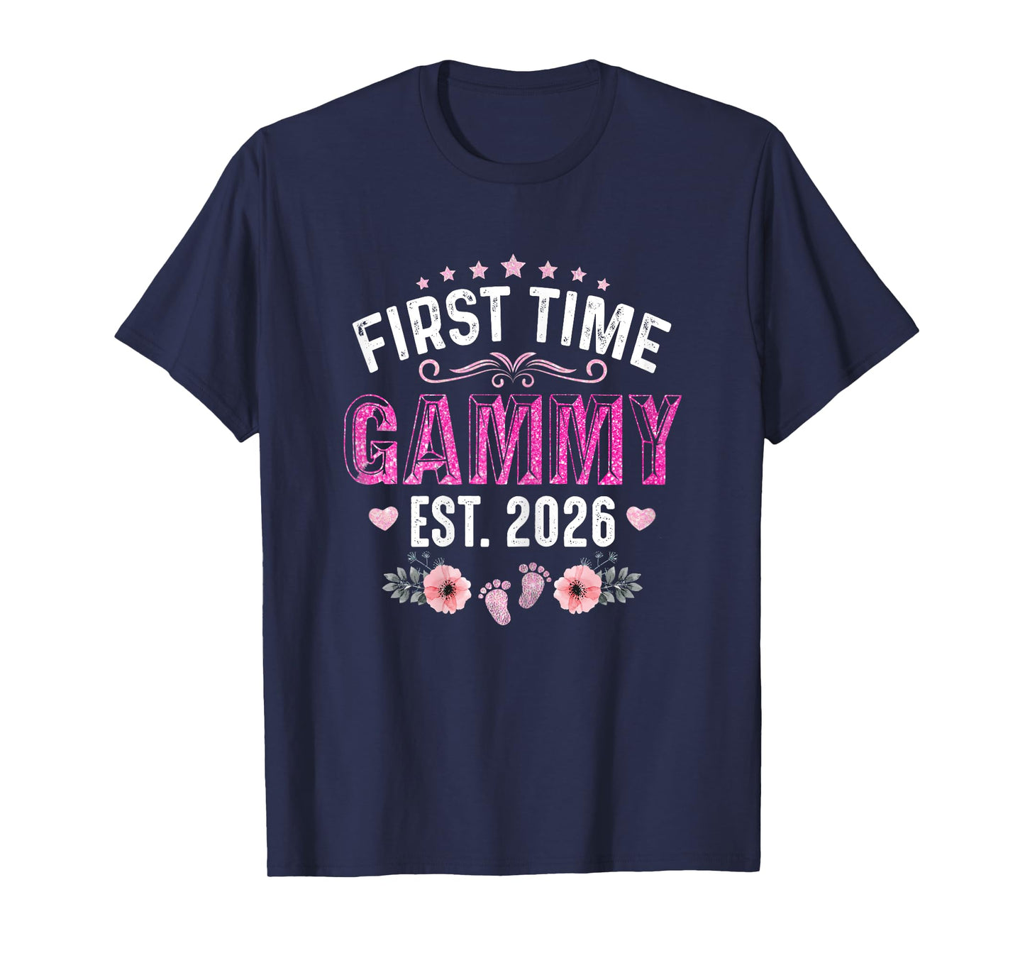 First Time Gammy Est. 2026 Funny Floral Mother's Day T-Shirt