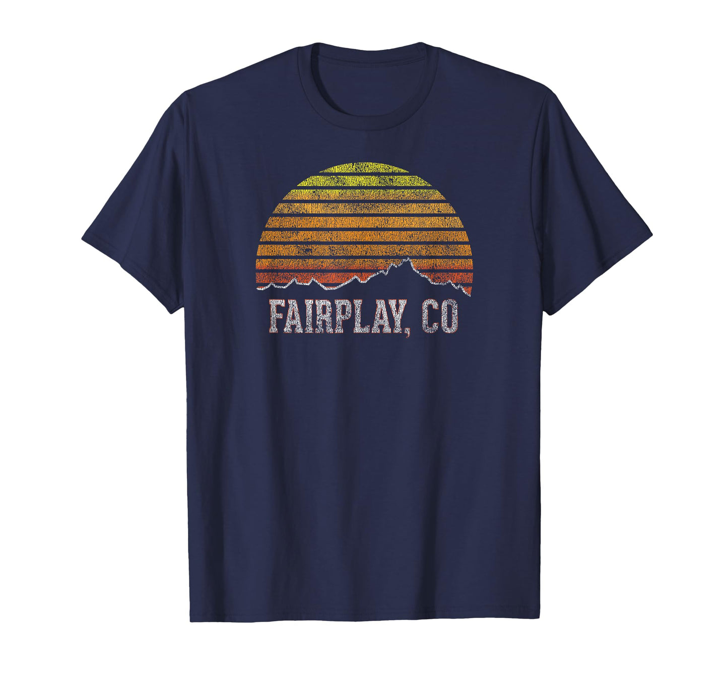 Retro Fairplay Colorado Mountain Sunset Winter T-Shirt T-Shirt
