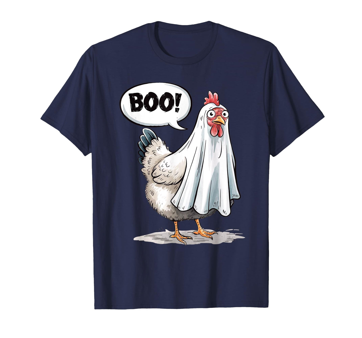 Funny Halloween Chicken Boo Spooky Chicken Halloween Costume T-Shirt