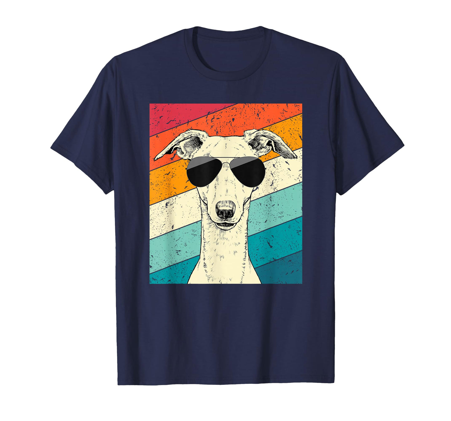 Retro Vintage Whippet with Sunglasses Dog Lovers T-Shirt