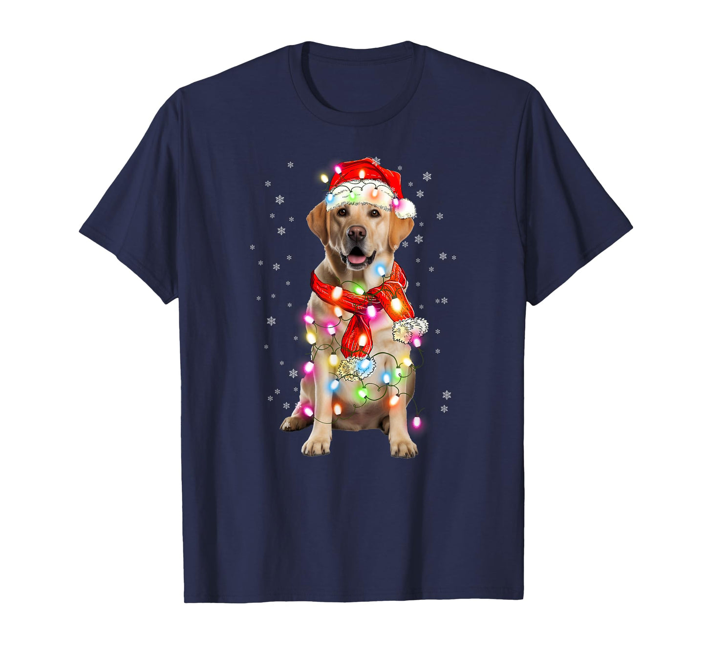 Labrador Retriever Dog Santa Clause Hat Xmas Christmas T-Shirt