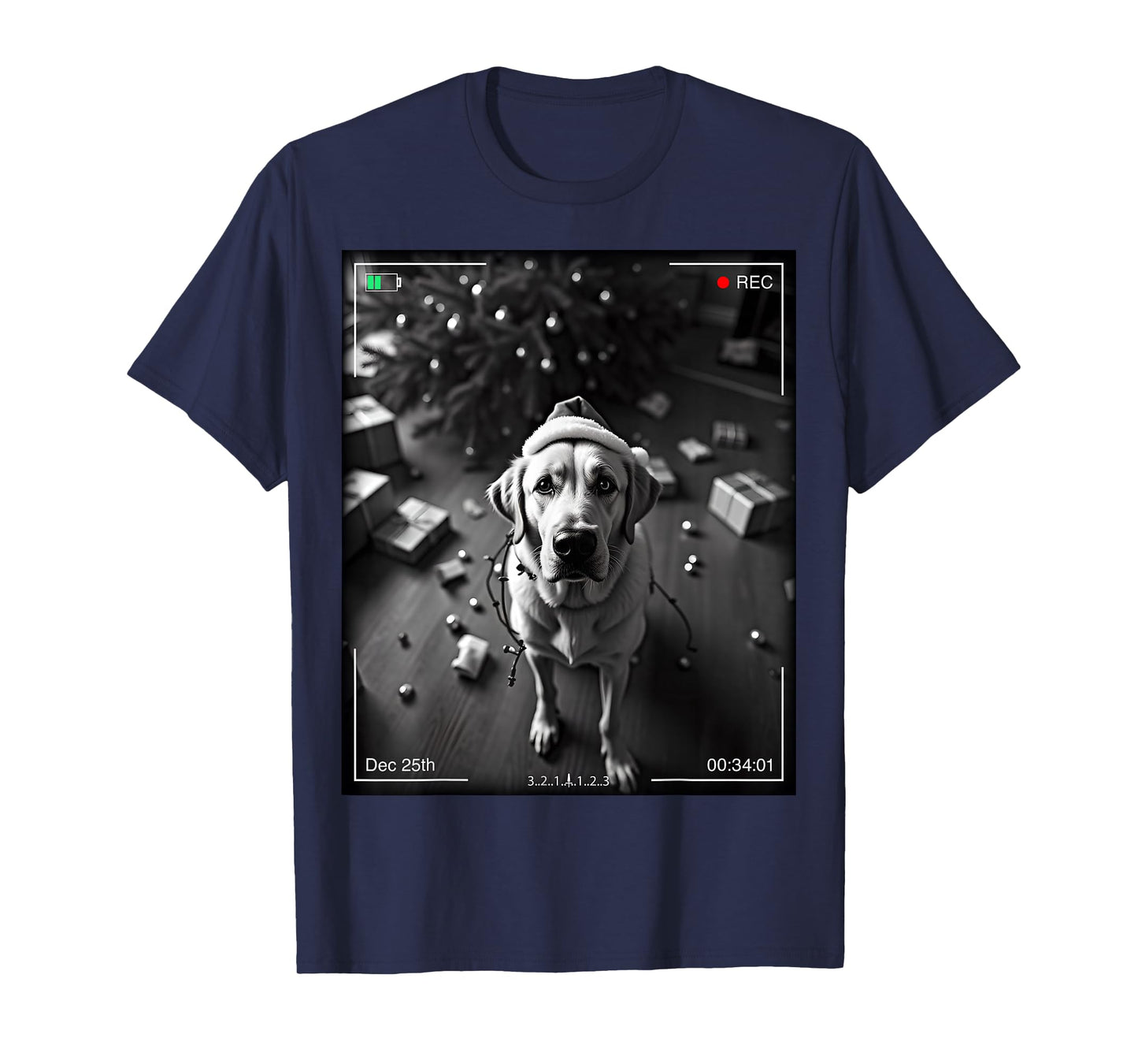 Christmas Labrador Retriever Caught On Camera T-Shirt