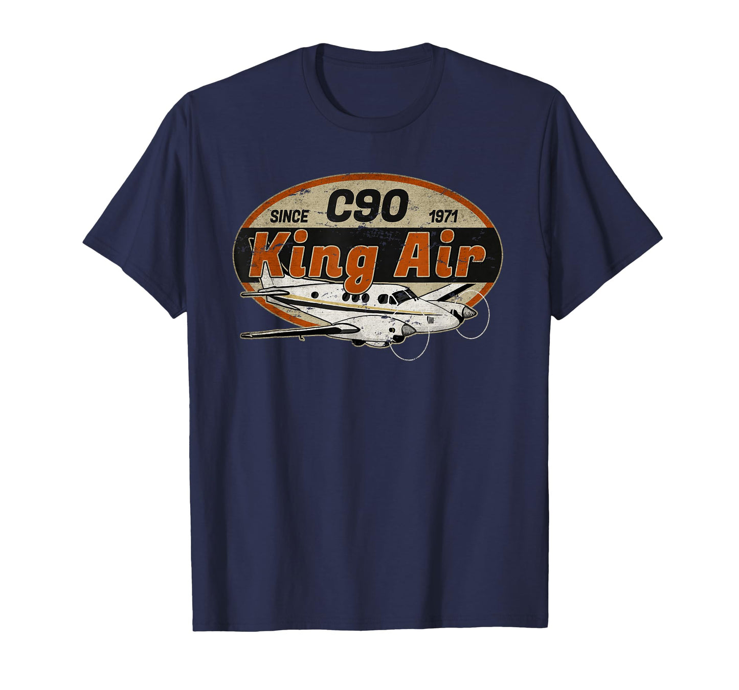 C90 King Air Since 1971 Airplane Pilot Vintage Retro T-Shirt