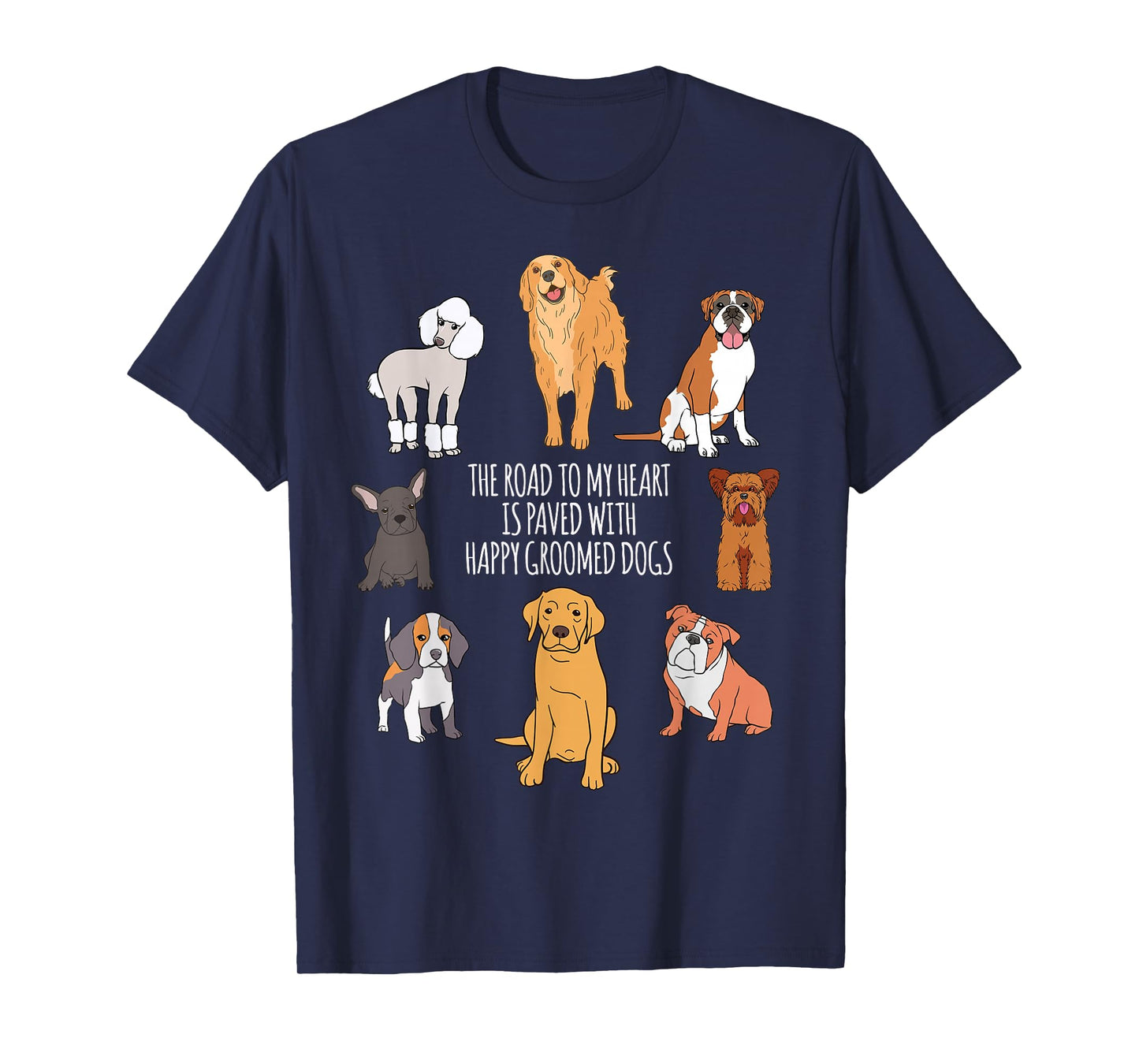 Fun Cute Dog Grooming Groomer T-Shirt Small
