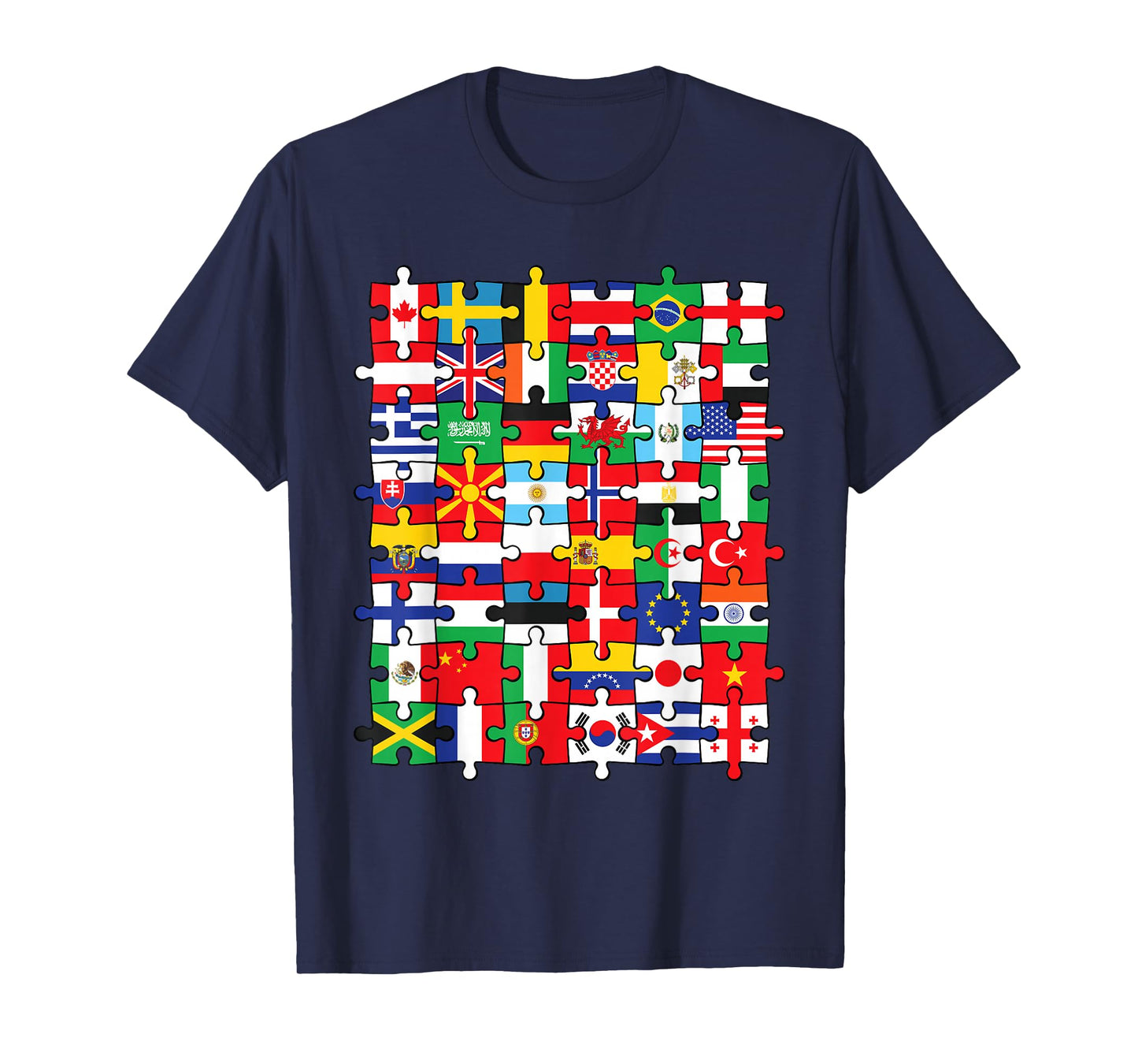 Flags of Countries of the World international flag puzzle T-Shirt