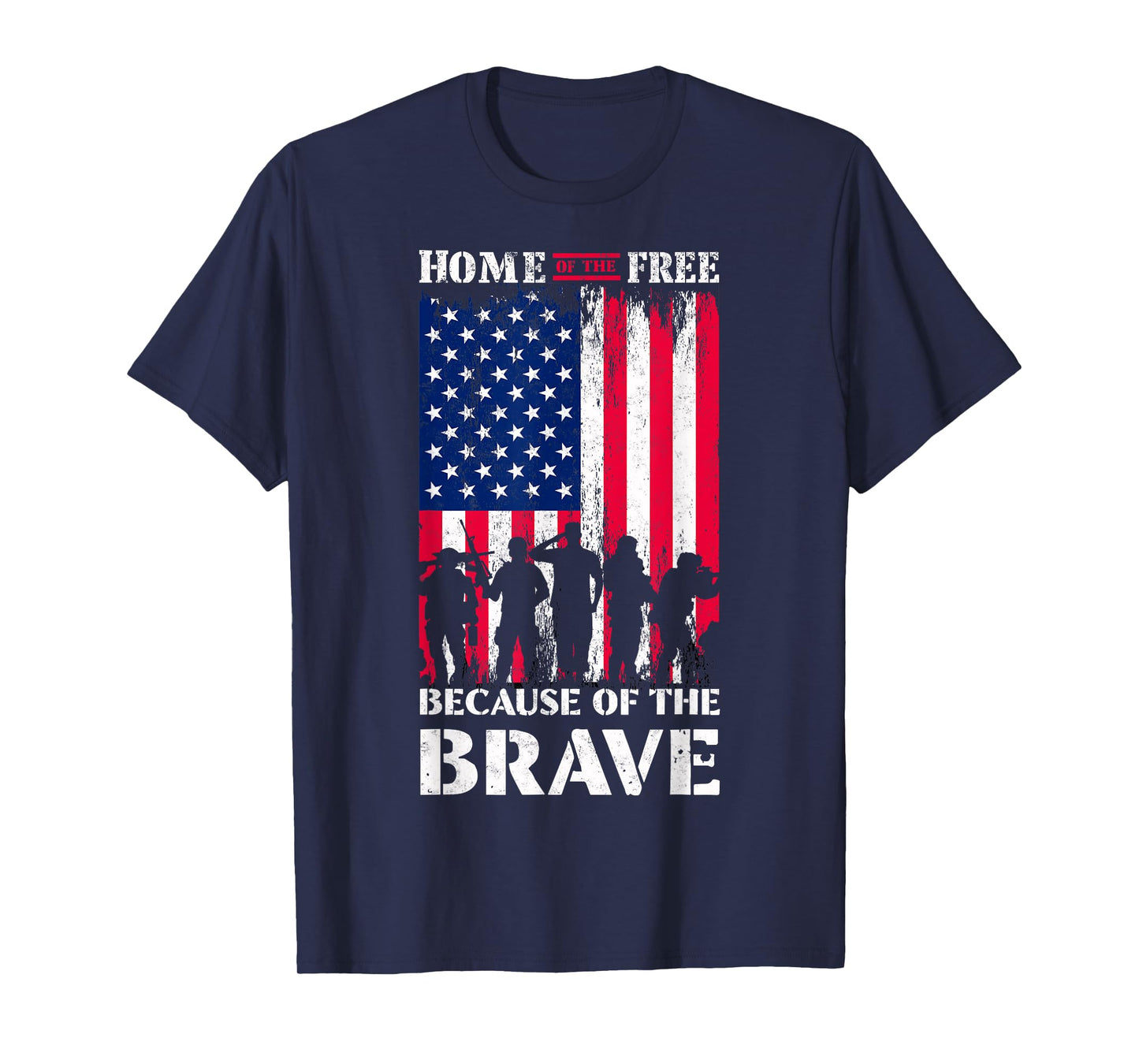 Home of a Free Because of The Brave US Flag Patriotic Proud T-Shirt