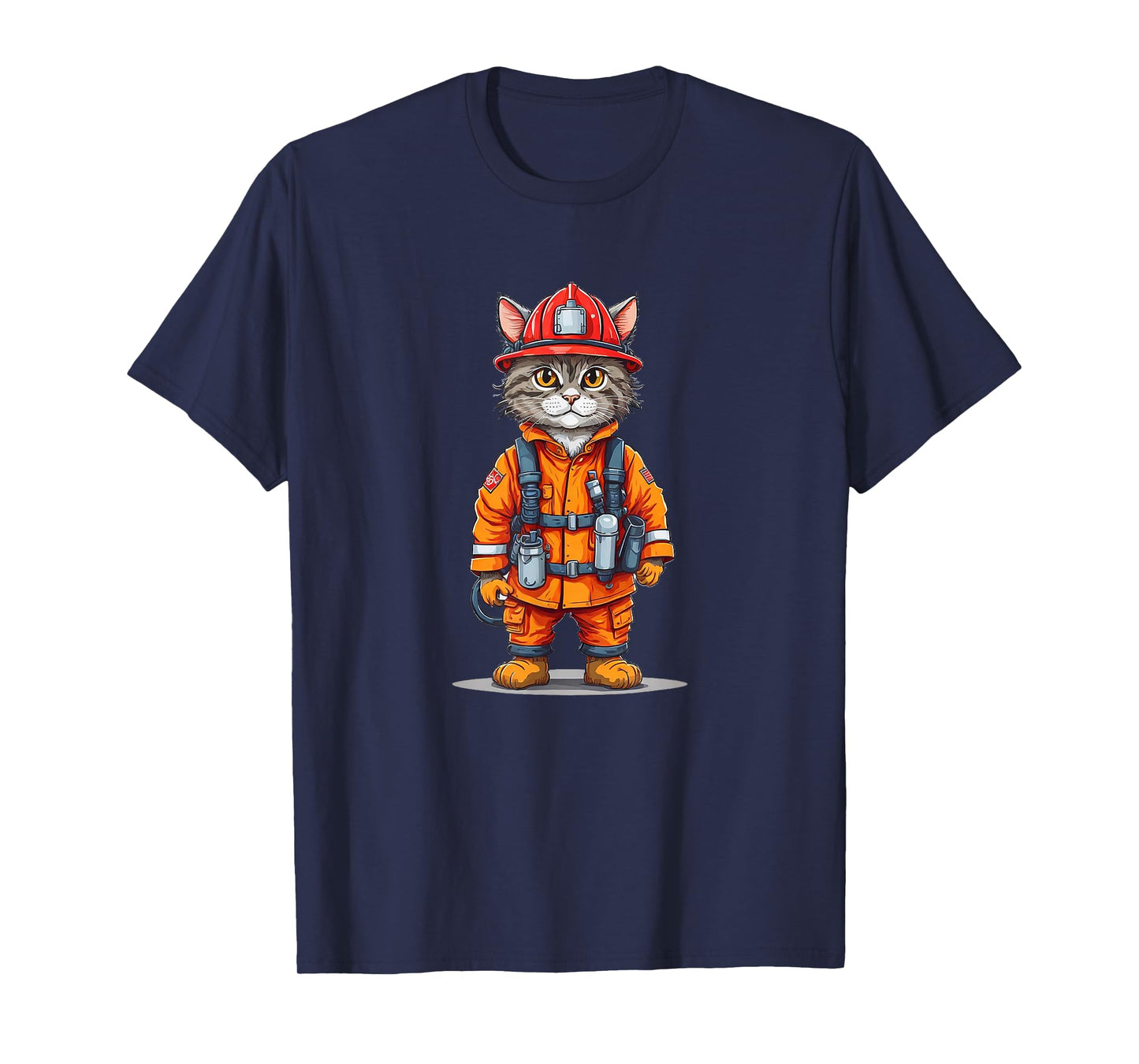 Fire Fighter Cat T-Shirt