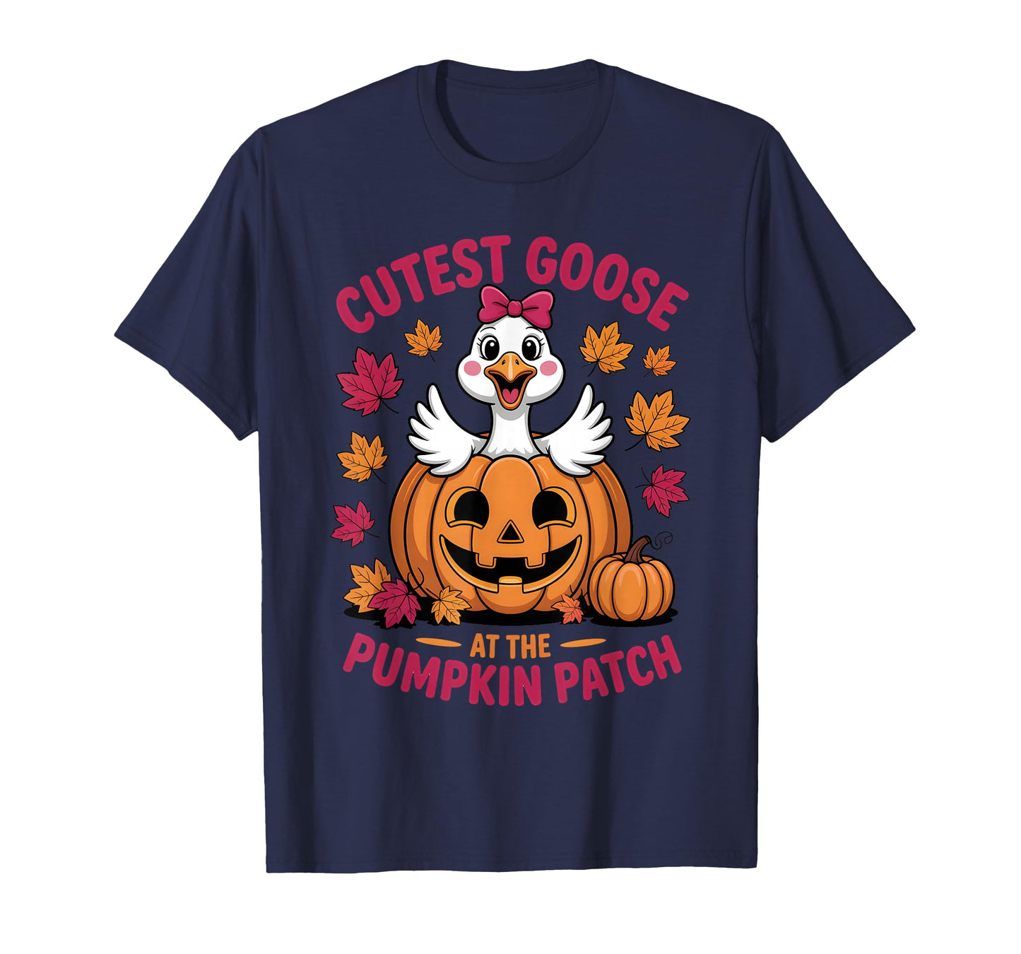 Cutest Goose at The Pumpkin Patch Funny Fall Thanksgiving T-Shirt