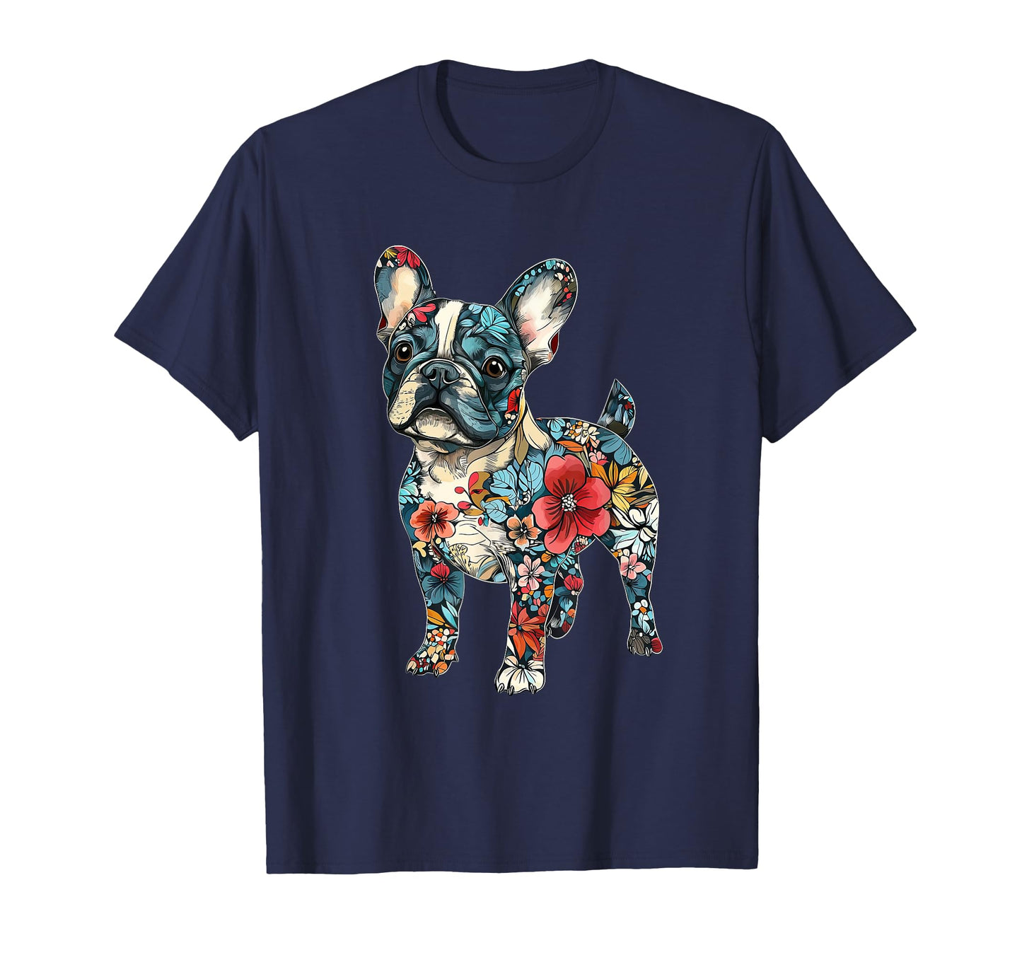 French Bulldog Flower Men Women Girls Kids T-Shirt