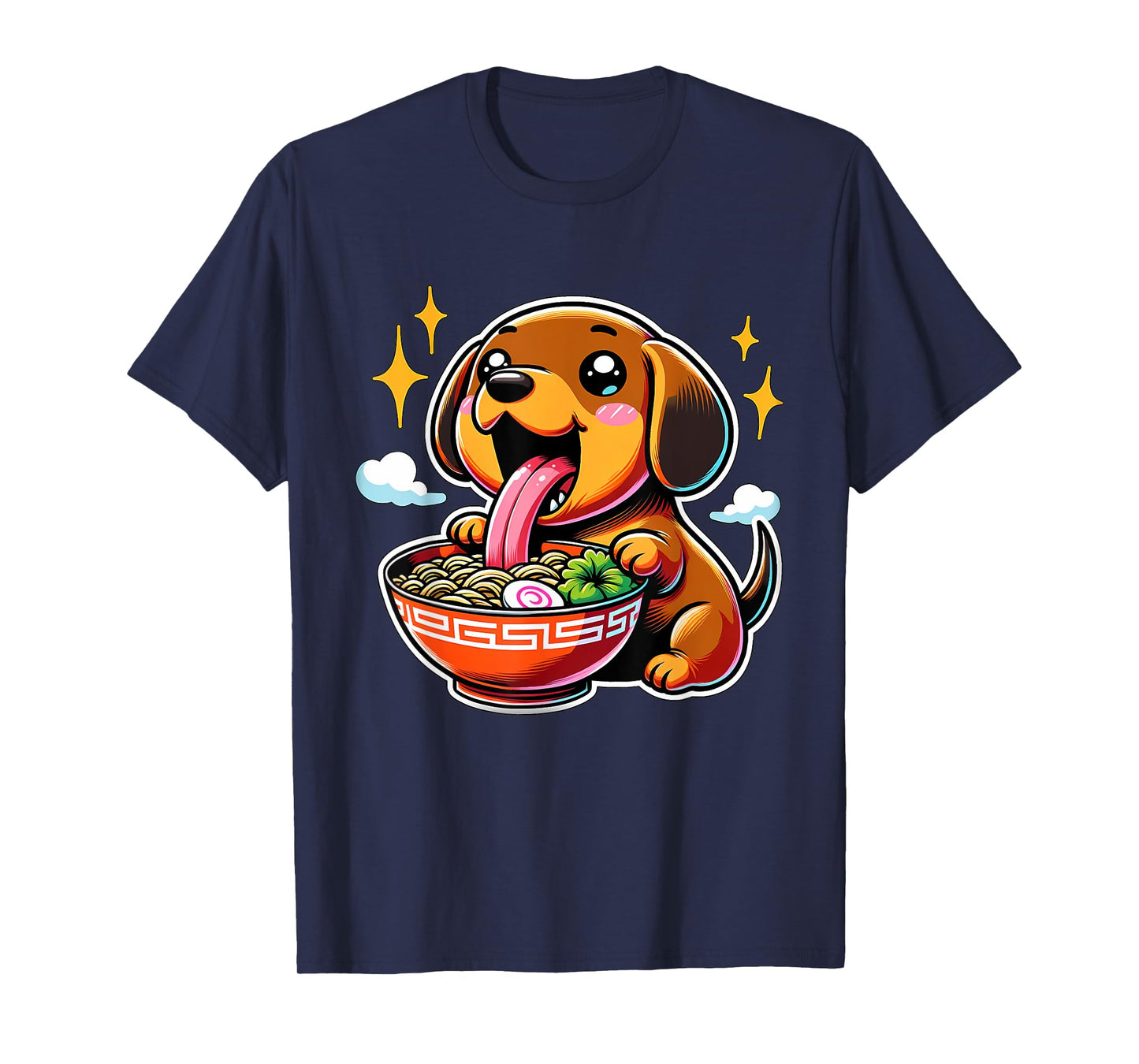 Kawaii Anime Dachshund Dog Ramen T-Shirt