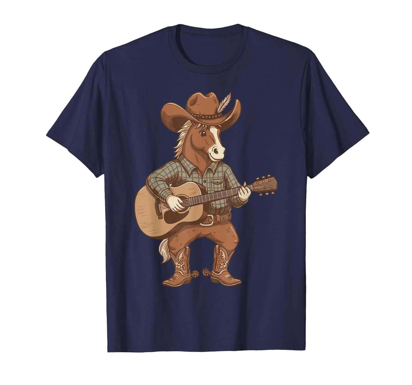 Boys Cowboy Horse Shirt Cowgirl Guitar Country Music Lover T-Shirt