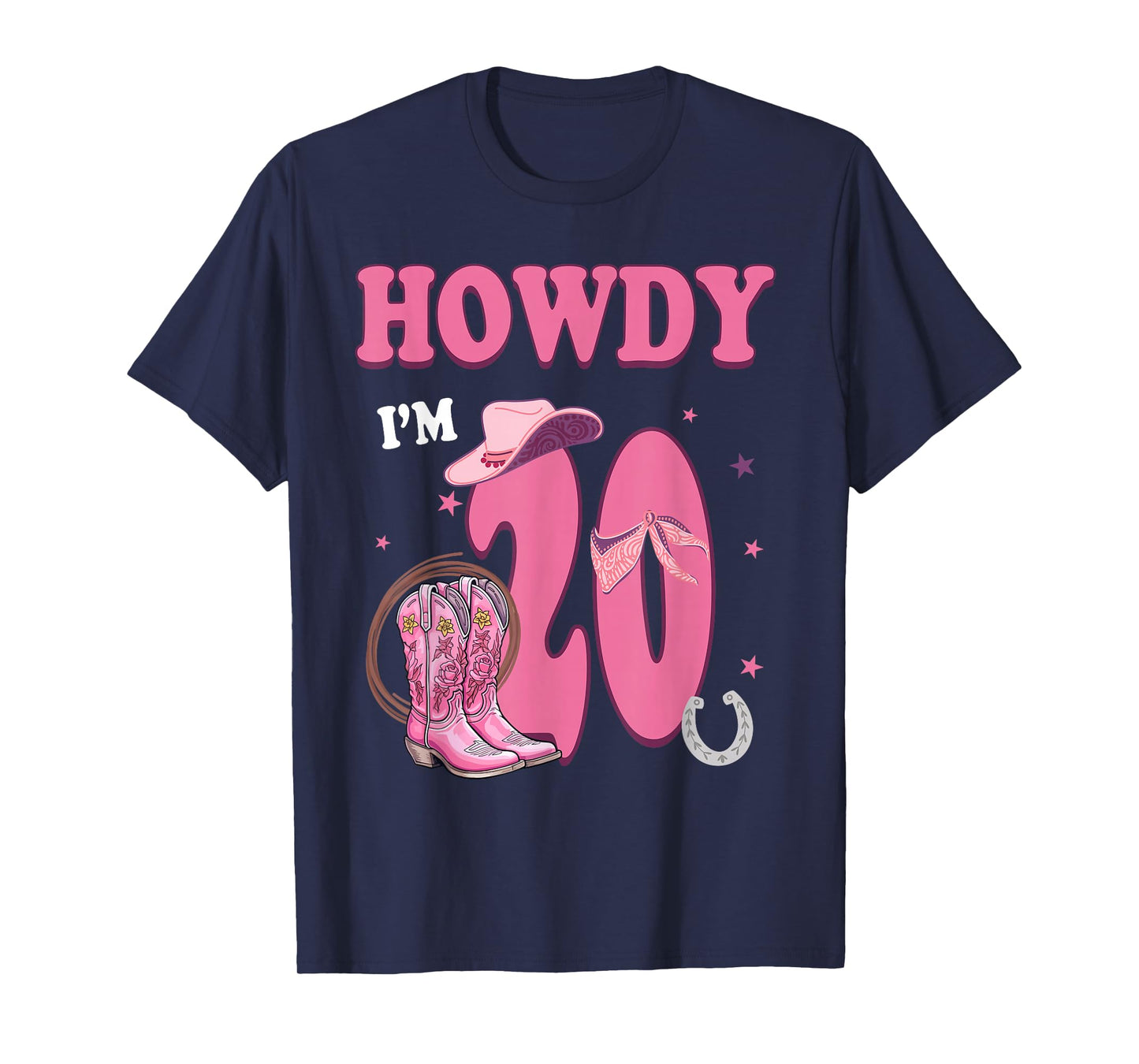 Howdy I'm 20 Year Old Birthday 20th Country Cowgirl T-Shirt