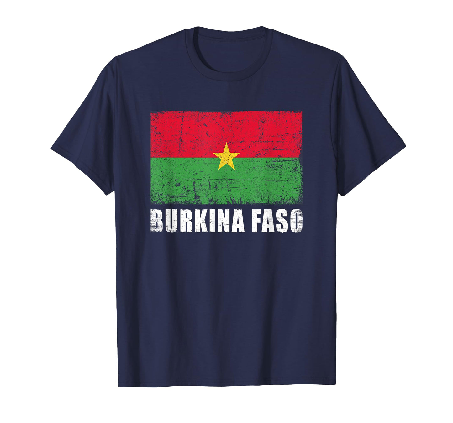 Burkina Faso Flag Design Grunge Country Flag Burkina Faso T-Shirt