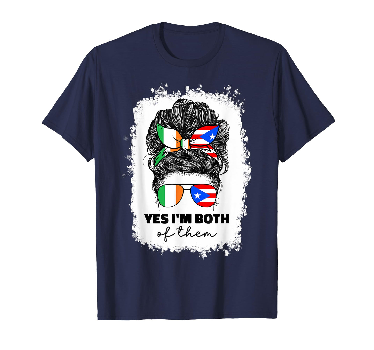 Half Irish And Puerto Rican Rico Ireland Flag Girl For Women T-Shirt