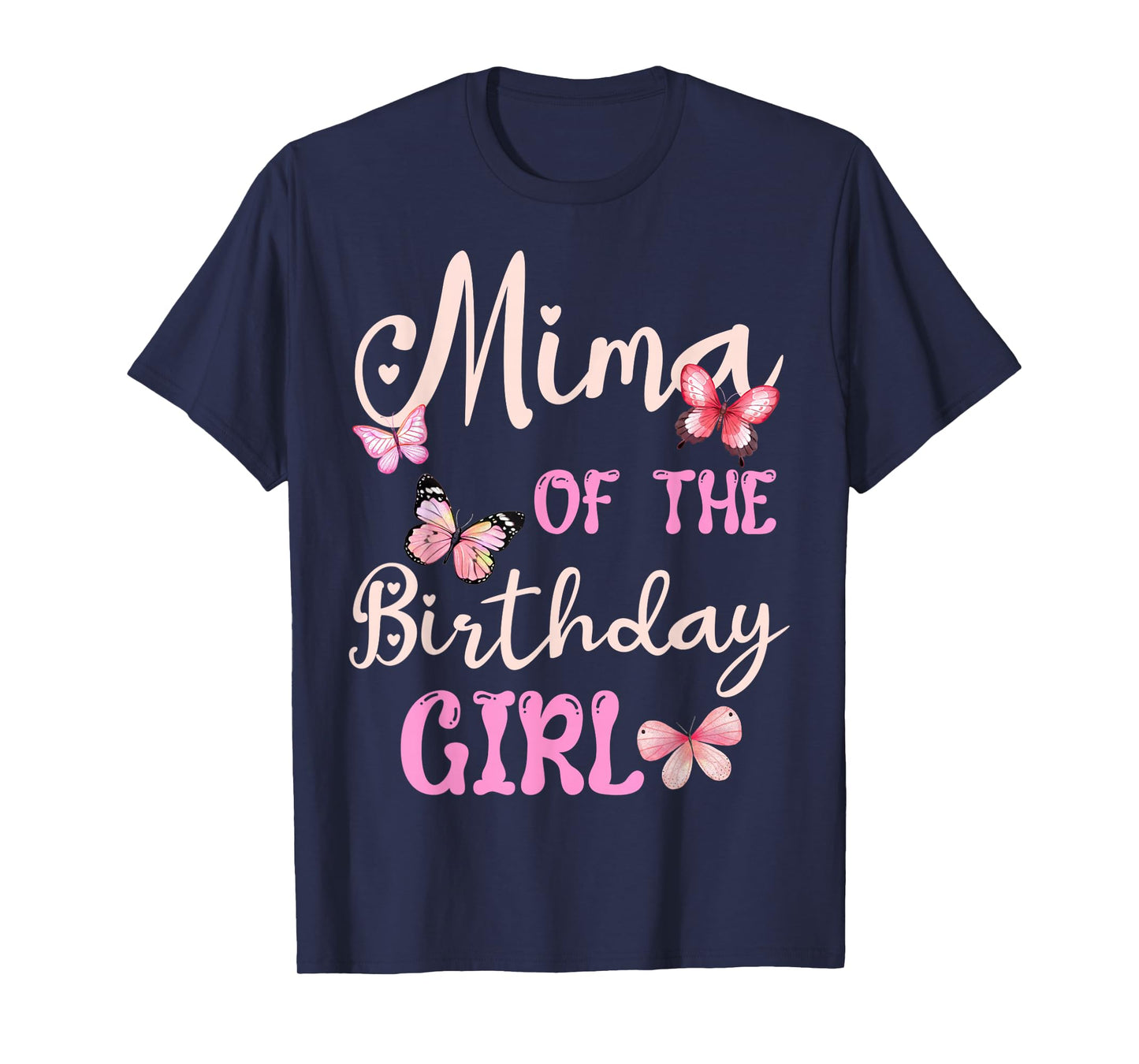 Mima of The Birthday Girl Butterfly Garden Party Family T-Shirt