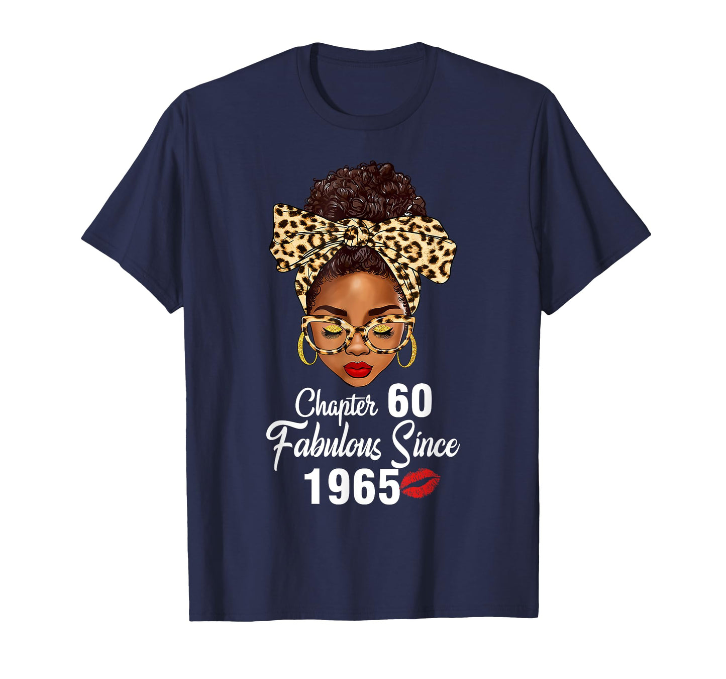 Chapter 60 Fabulous Since 1965 60th Birthday Women Leopard T-Shirt