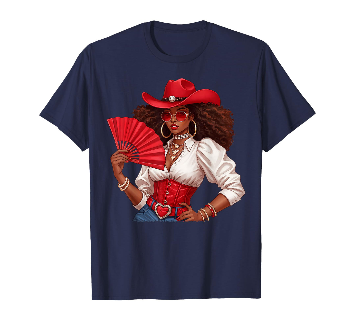Black Cowgirl Melanin Western Country Women Girl Juneteenth T-Shirt