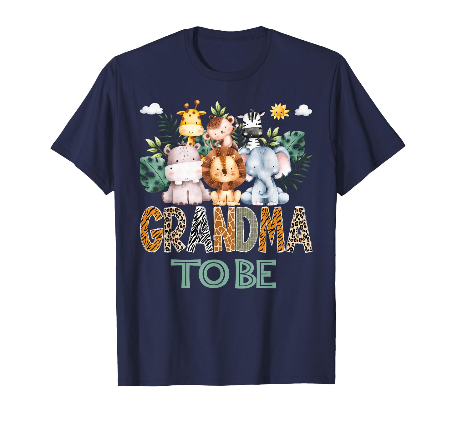 Soon To Be Grandma Jungle Animal Safari Gender Reveal T-Shirt