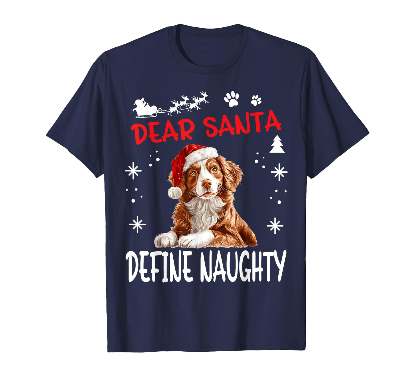 Cute Nova Scotia Duck Tolling Retriever Dog Christmas Dear T-Shirt
