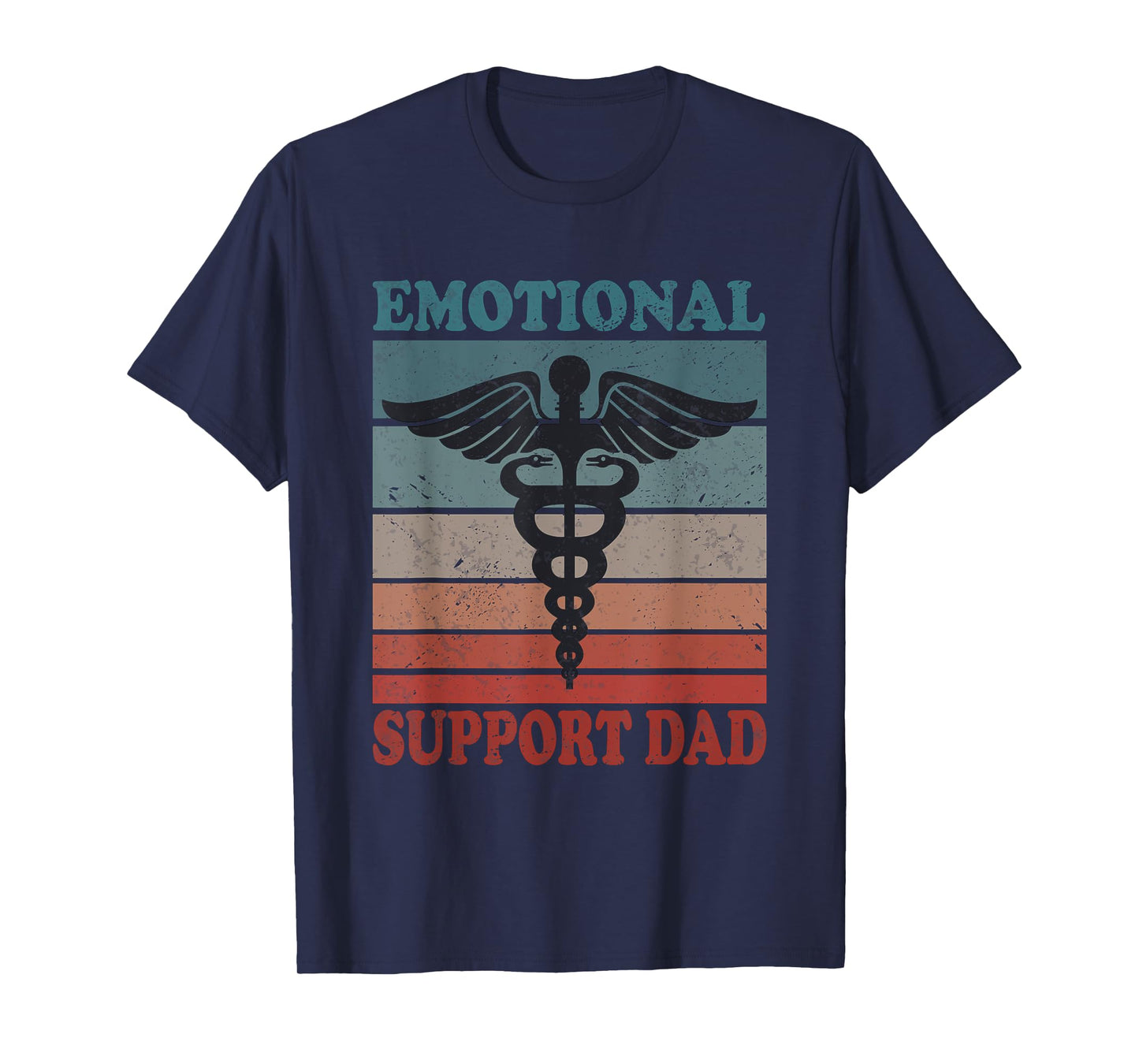 Vintage Emotional Support Dad Caring Dad Father T-Shirt