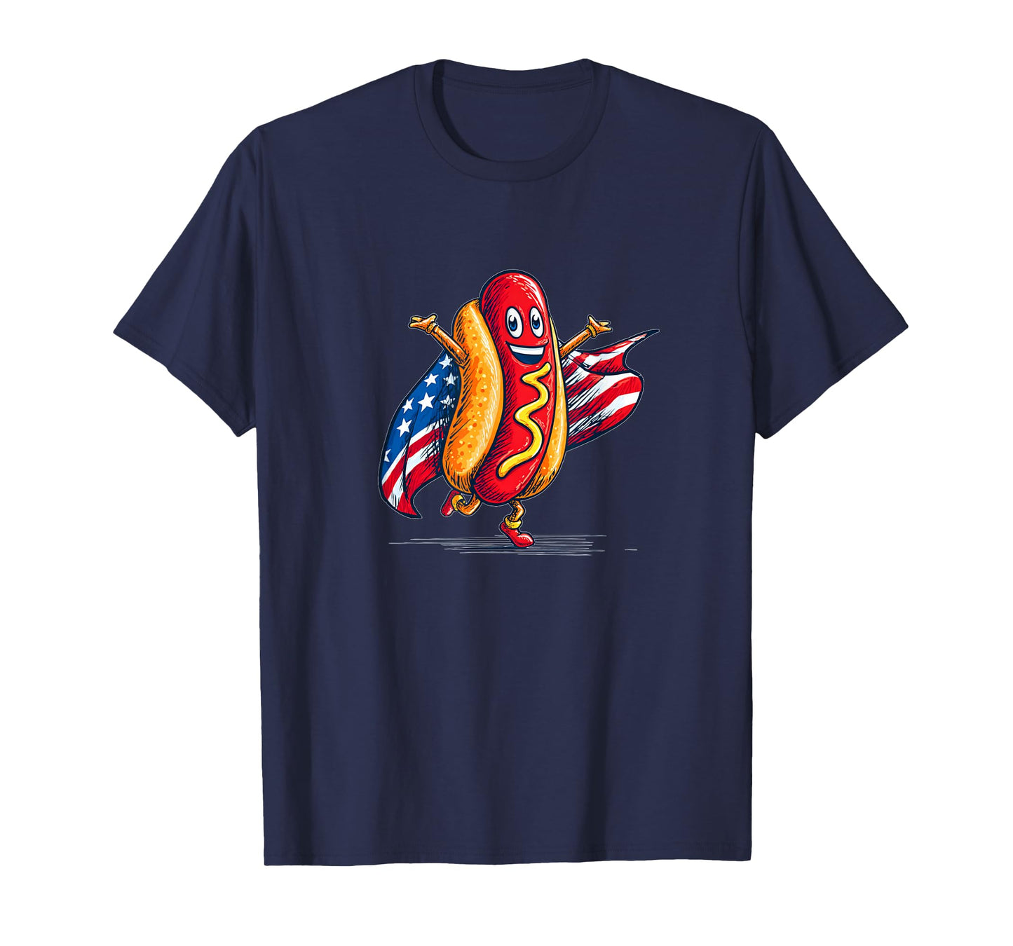 Awesome Hotdog in US Colors Costume T-Shirt
