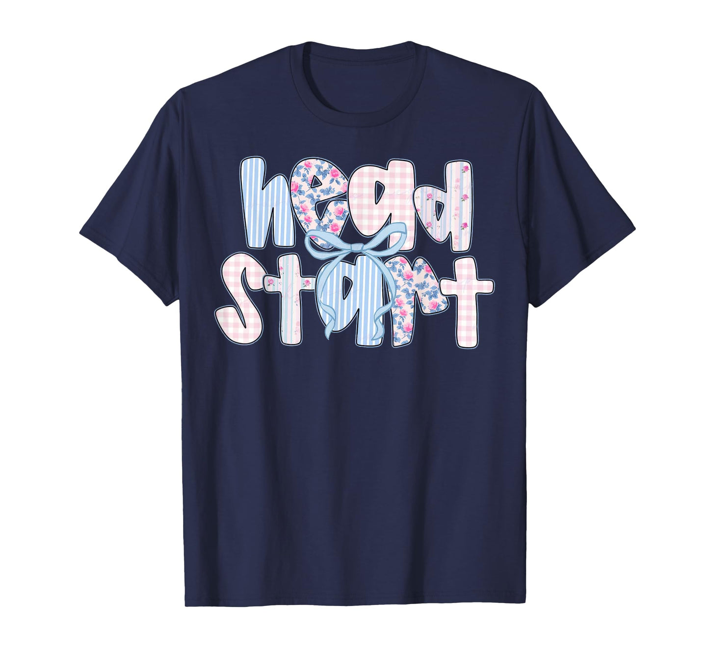 Coquette Bow Head Start Squad Teacher Back To School T-Shirt