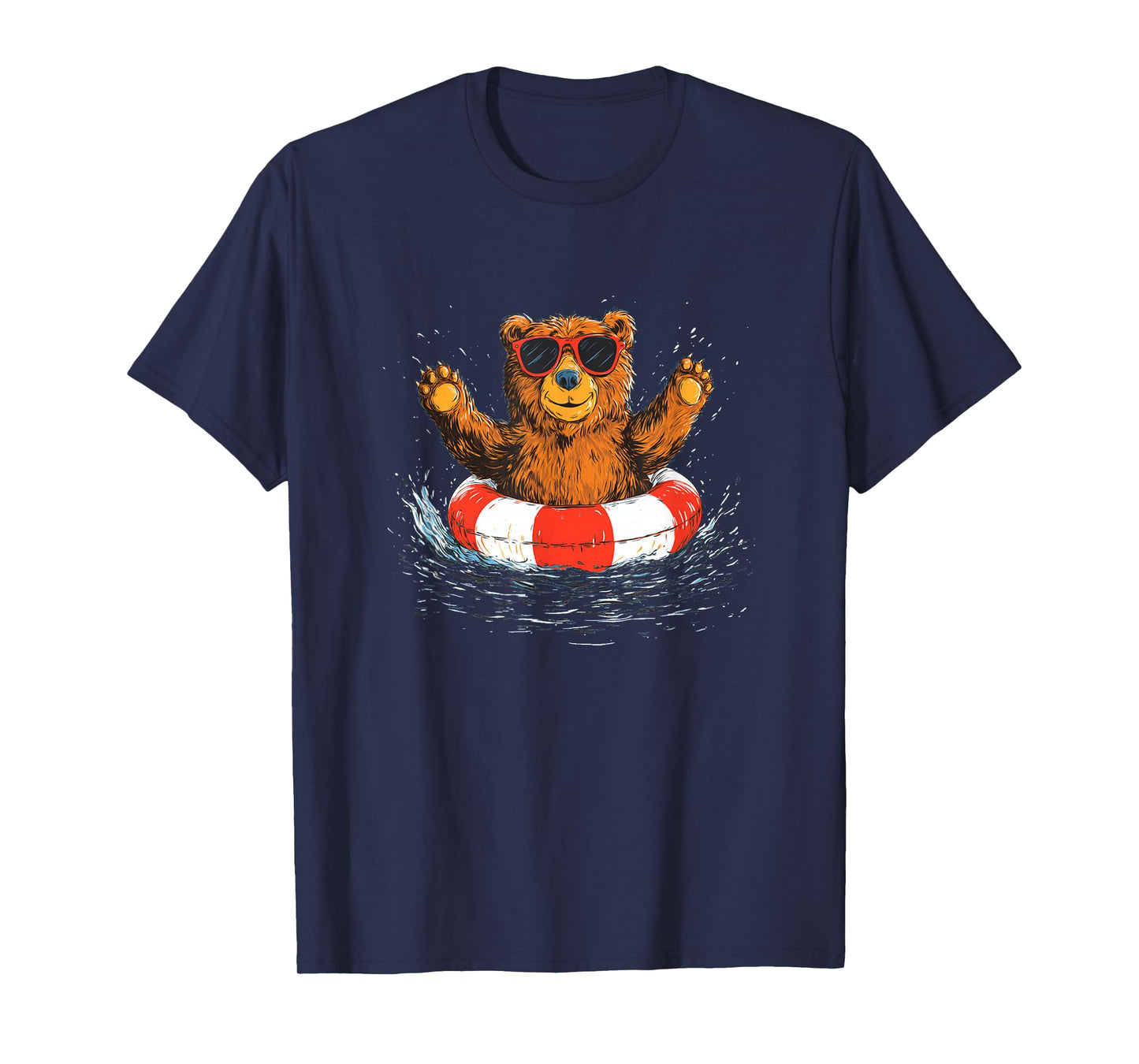 Awesome Vacation Bear with Pool Ring T-Shirt