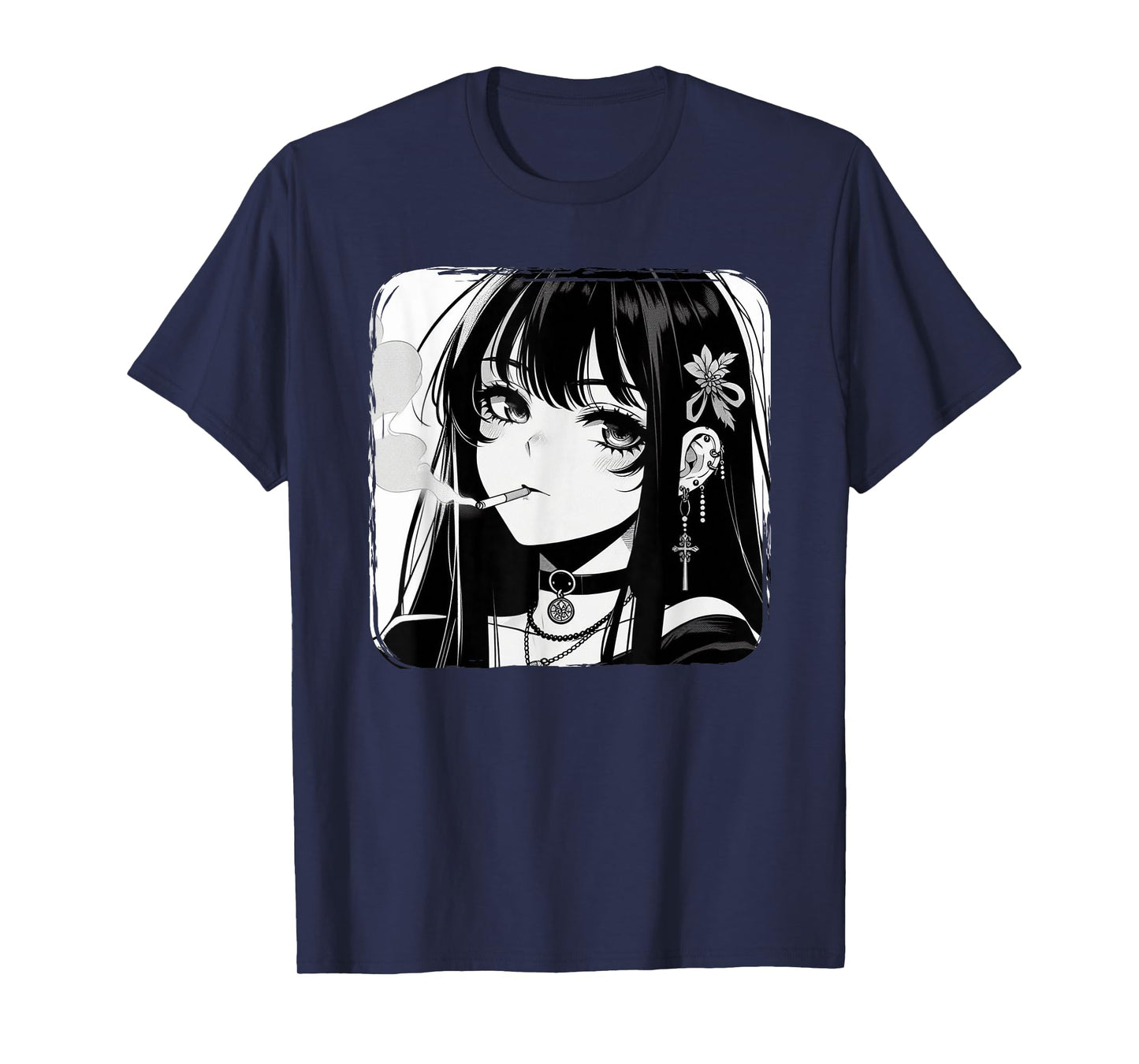Anime Horror Girl Aesthetic Grunge Waifu Japanese Otaku T-Shirt