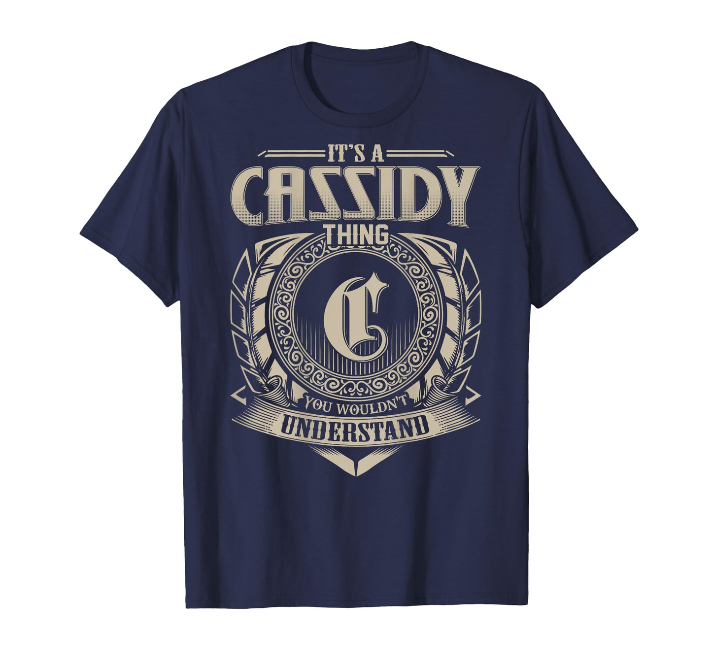 Proud CASSIDY Name Family Vintage Tee Unisex-Adults, Unisex-Kids Black Small Modern Crew Neck Short Sleeve T-Shirt
