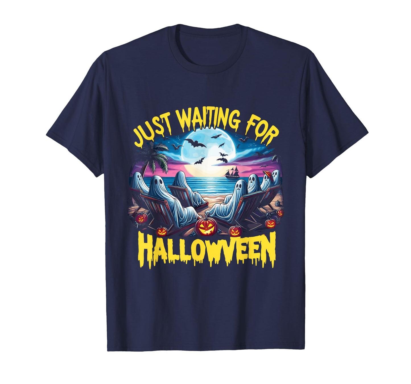 Summerween Beach Spooky Vibe Just Waiting For Halloween T-Shirt