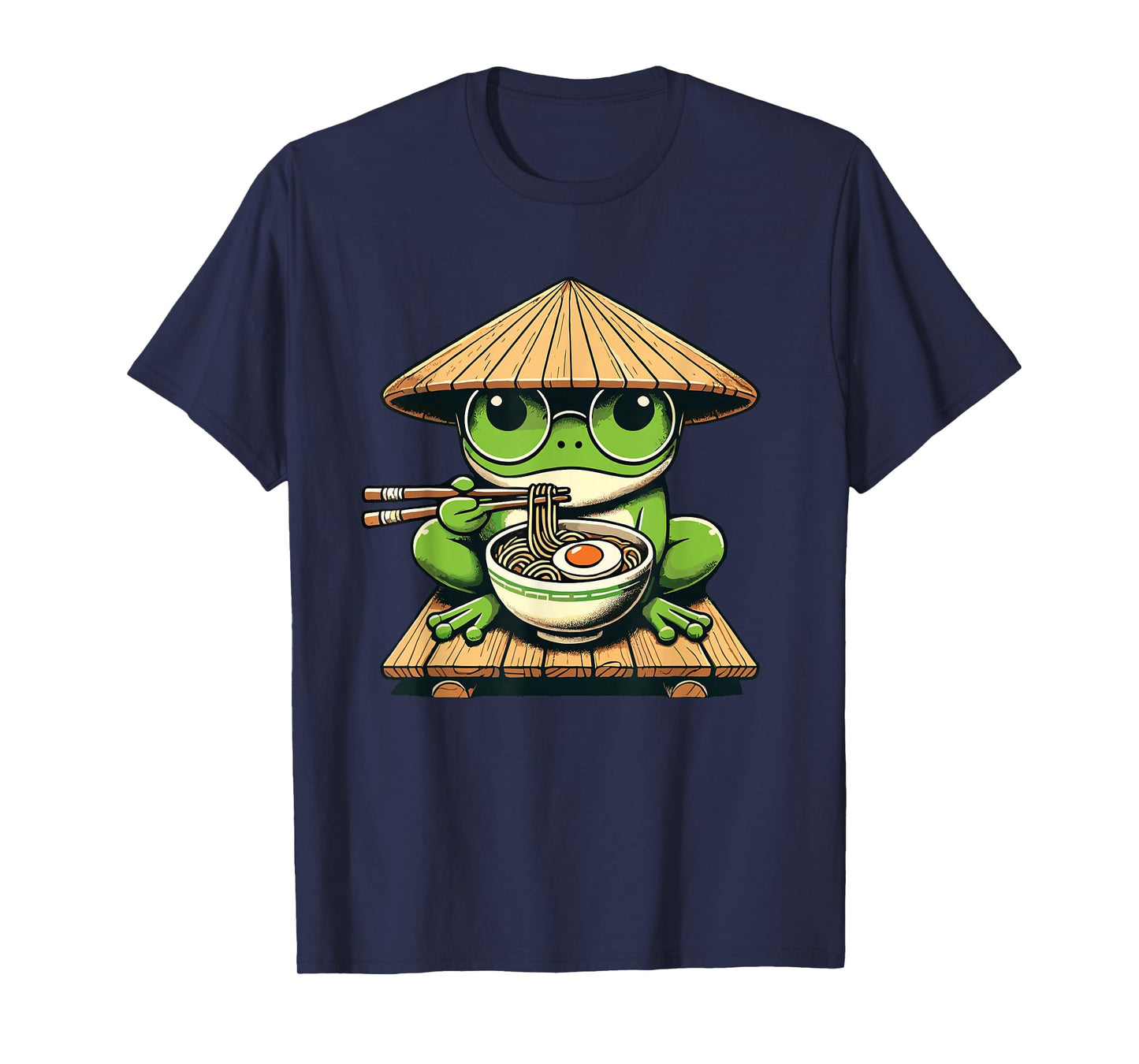 Frog Eating Ramen Noodles, Japanese Kawaii & Anime Lovers T-Shirt